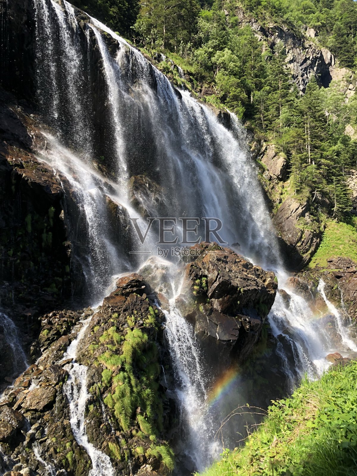 辉煌的级联照片摄影图片