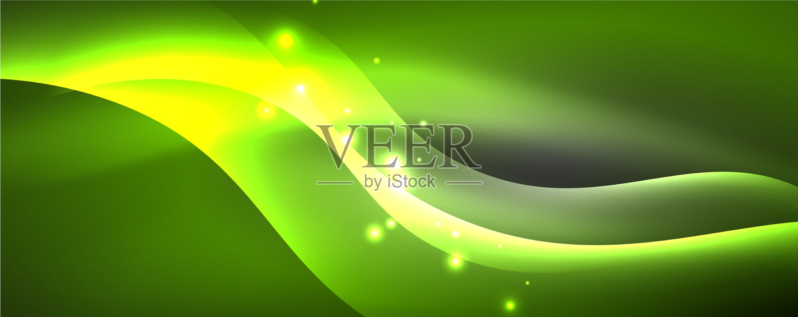 闪闪发光的霓虹波光线抽象插画图片素材