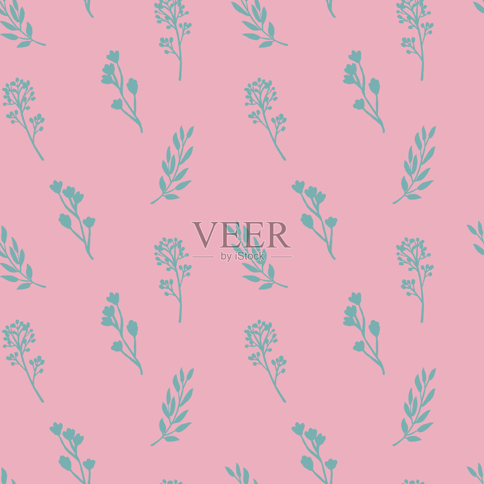 水彩，花卉。水彩花卉无缝纸。图案和无缝背景。理想的印刷织物和纸张或剪贴簿。手绘插图。印刷手绘风格。插画图片素材