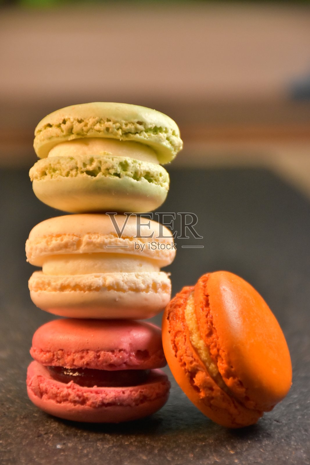 开胃的漂亮的杏仁饼干作为背景照片摄影图片