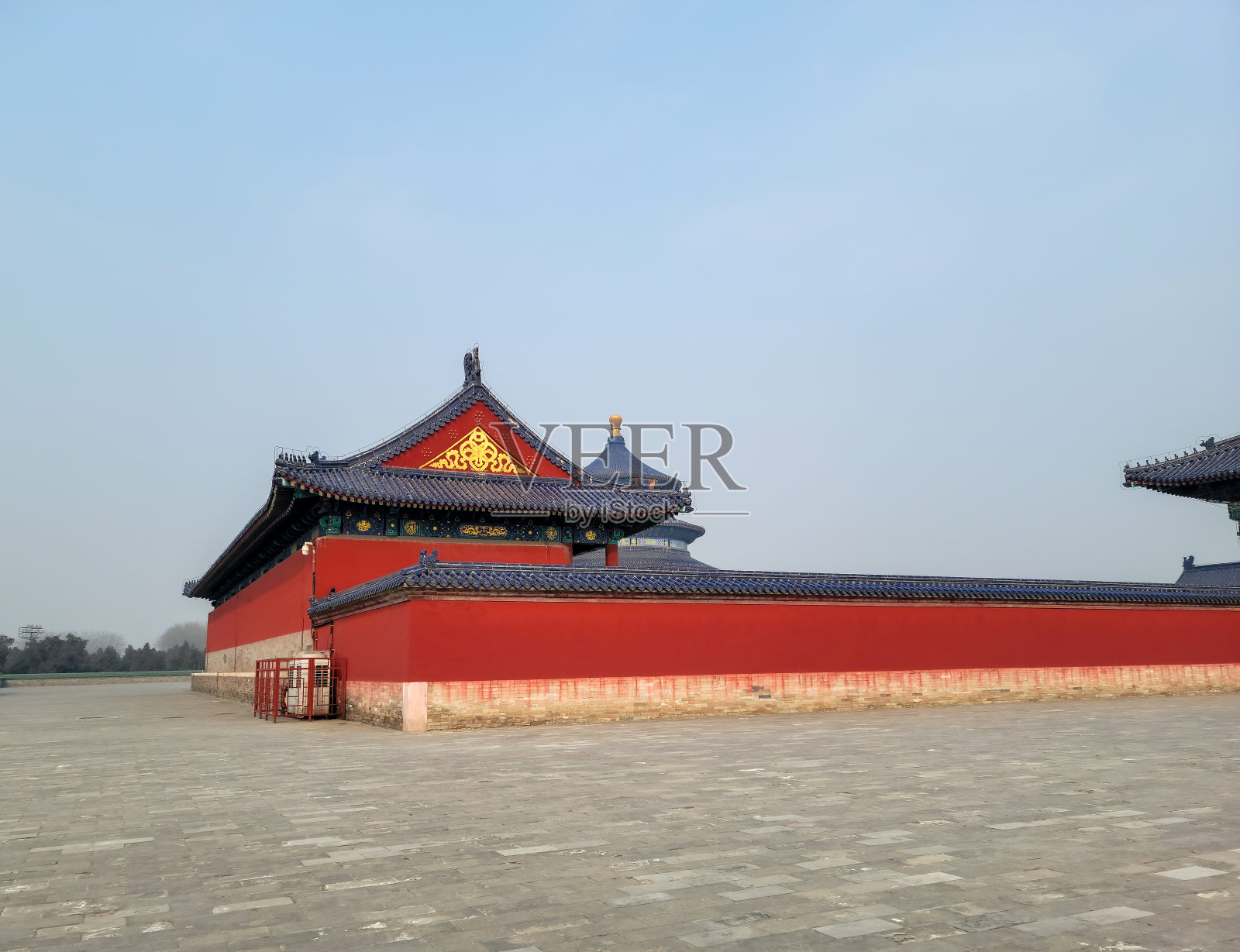 天坛古典建筑，中国复古红墙照片摄影图片