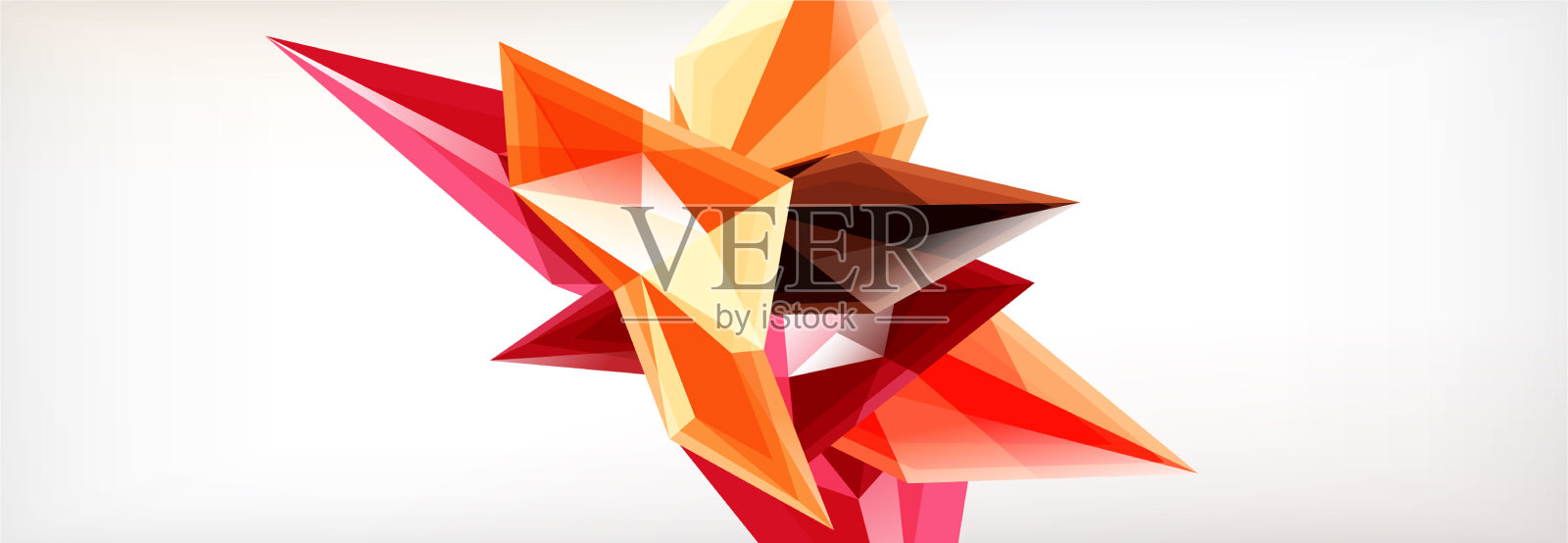 三维三角形和金字塔抽象插画图片素材