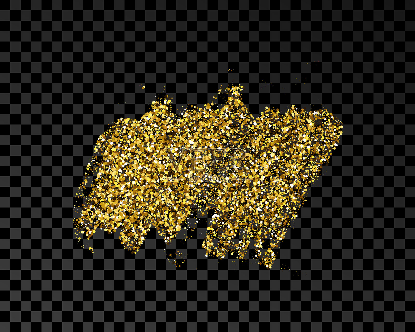 手绘墨水斑点在黄金闪光插画图片素材