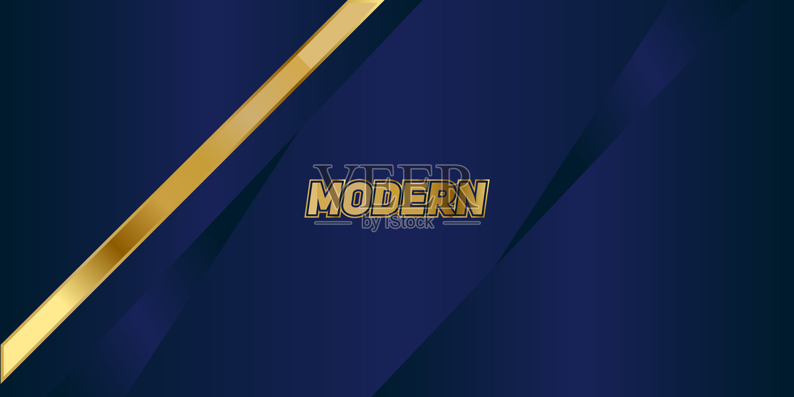 抽象多边形花纹豪华深蓝色配插画图片素材