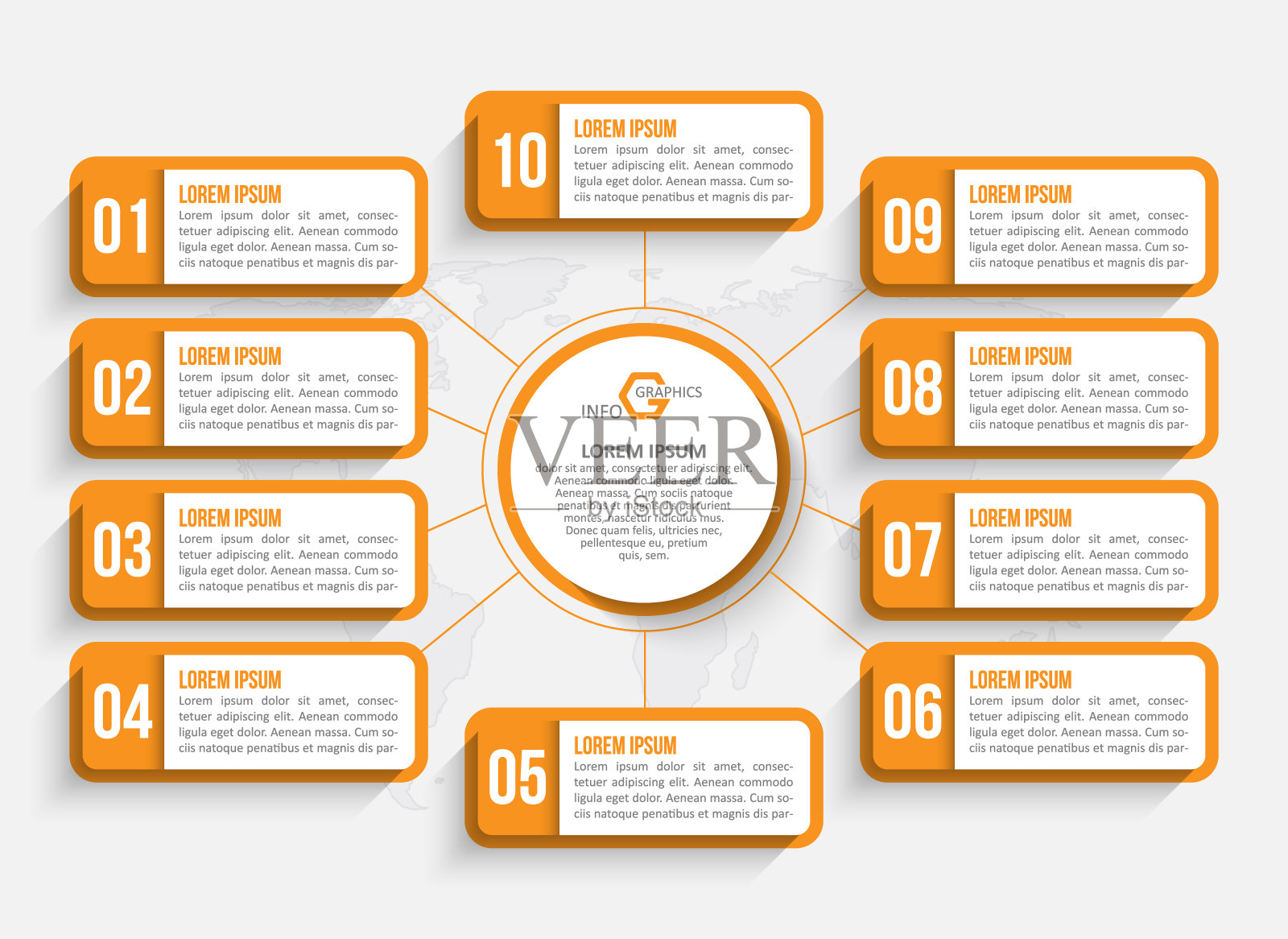 摘要三维纸张信息图。业务模板。矢量图插画图片素材