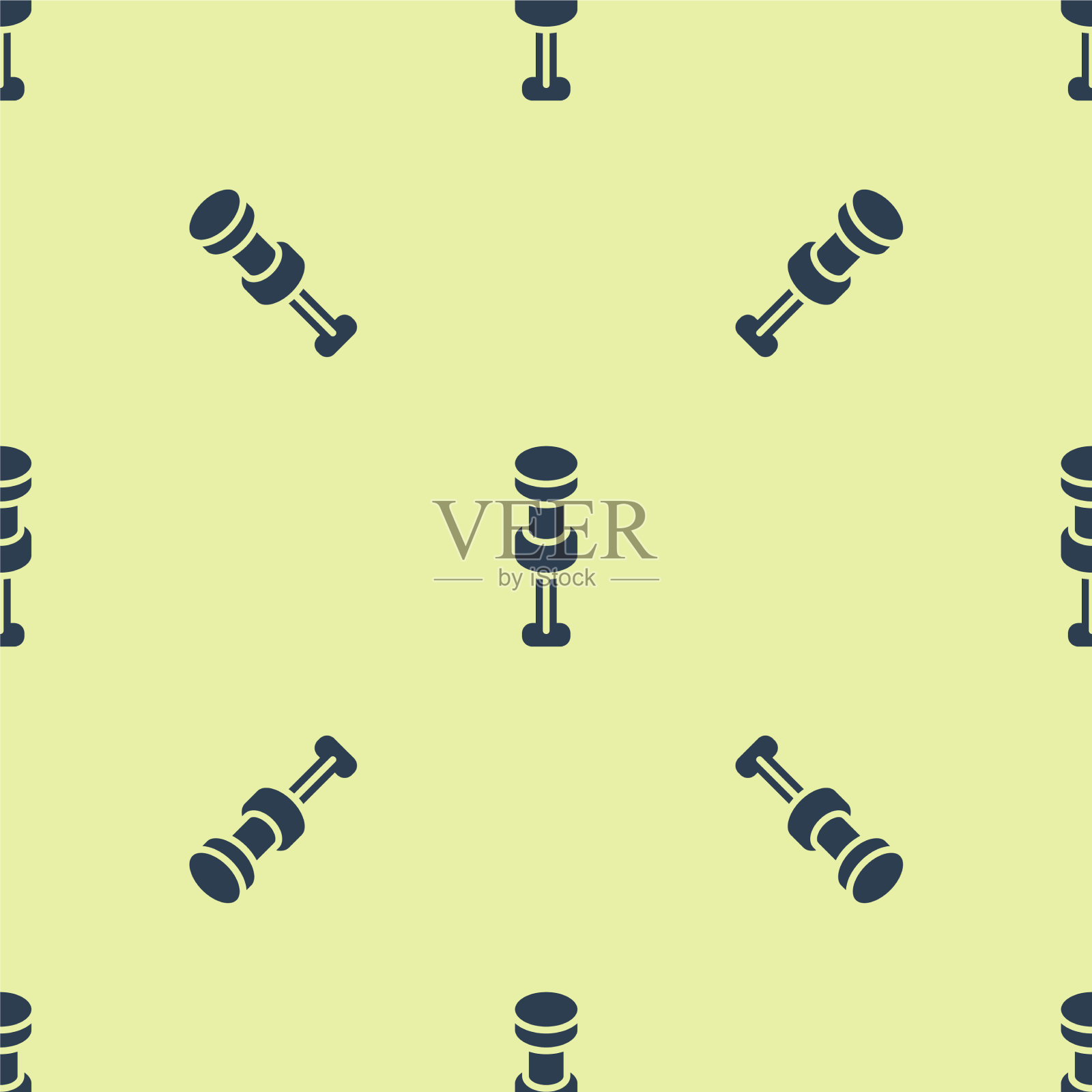 蓝色推针图标隔离无缝图案上插画图片素材