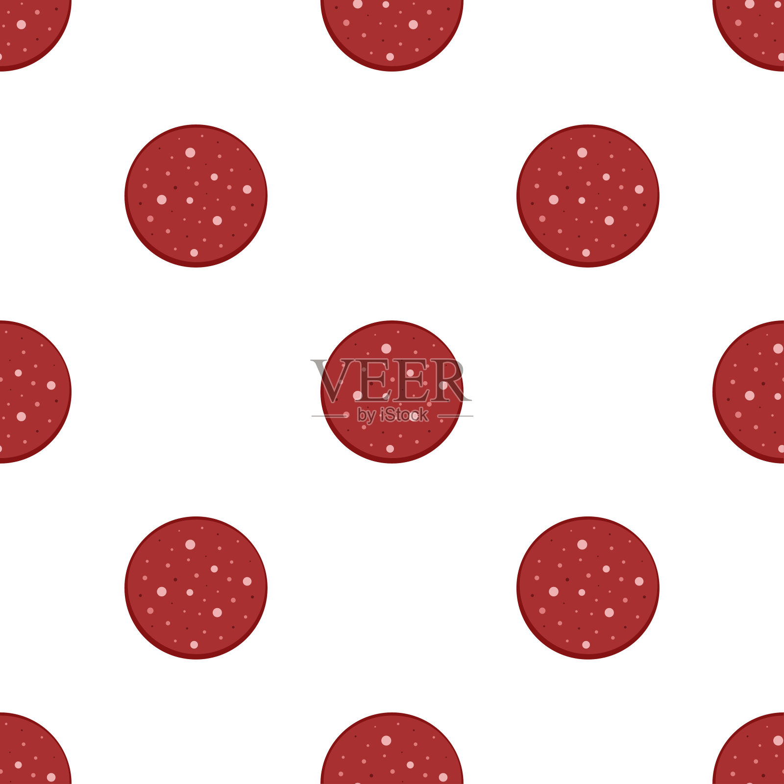 无缝模式与香肠切片腊肠插画图片素材