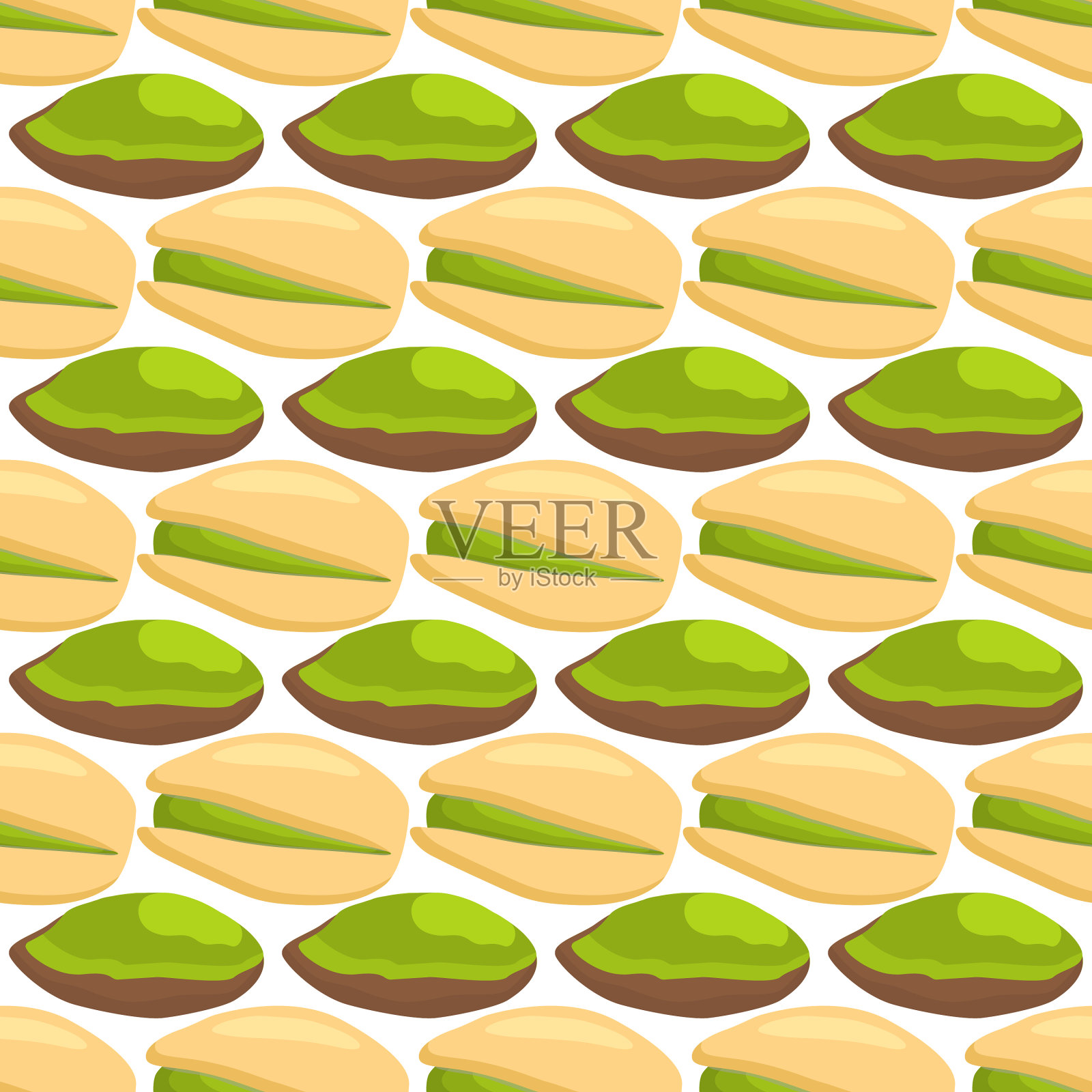 主题上大图案同型开心果插画图片素材