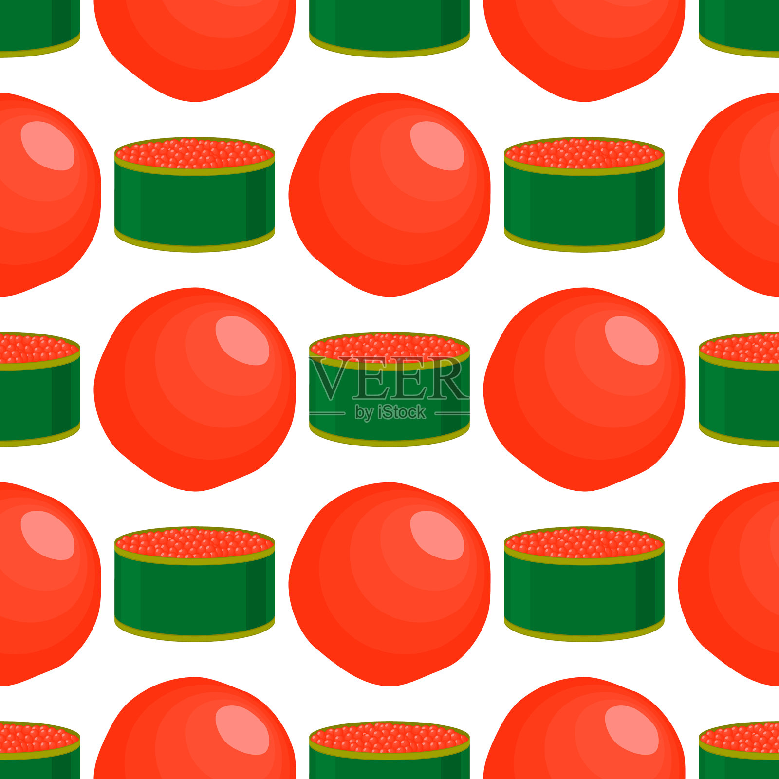 主题大图案上同质鱼子酱插画图片素材