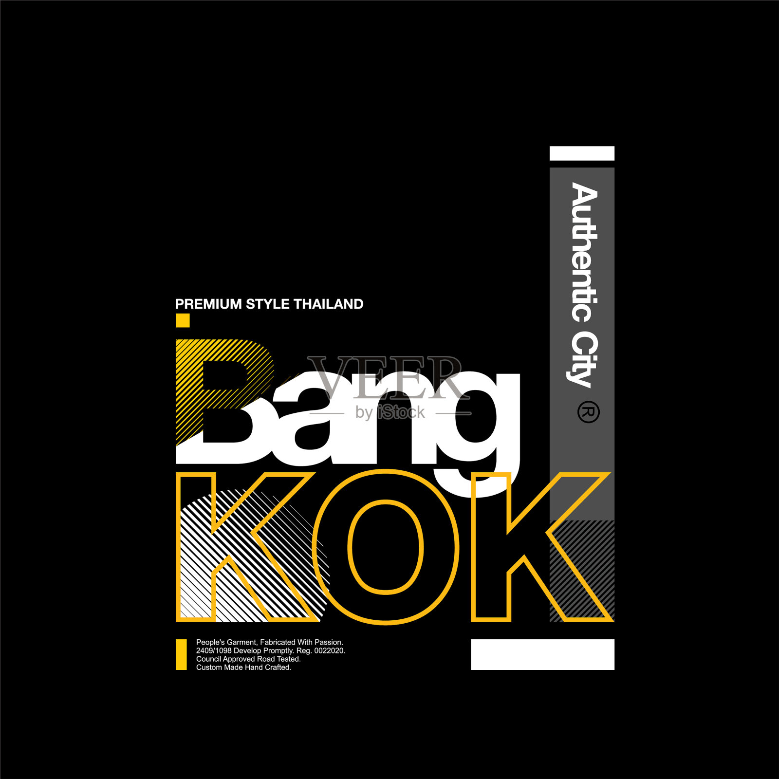 泰国曼谷原汁原味的城市葡萄酒插画图片素材