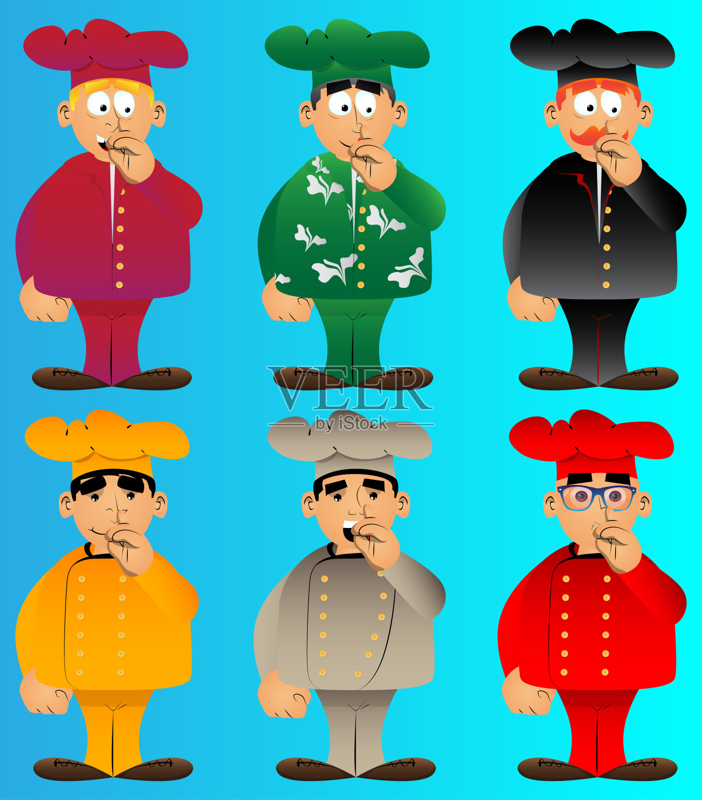 穿着制服的库克满怀同情。设计元素图片