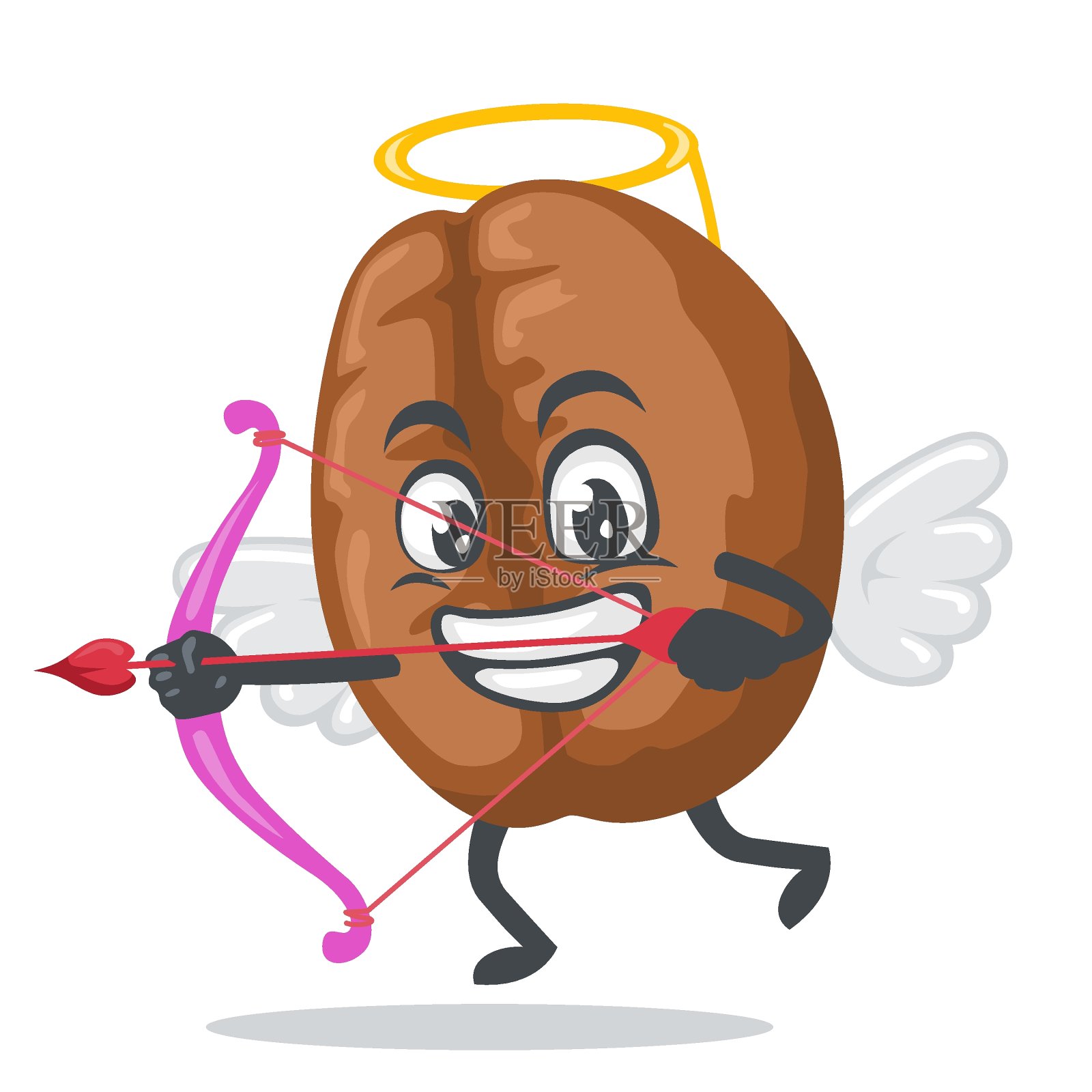 矢量插图的咖啡吉祥物或角色设计元素图片