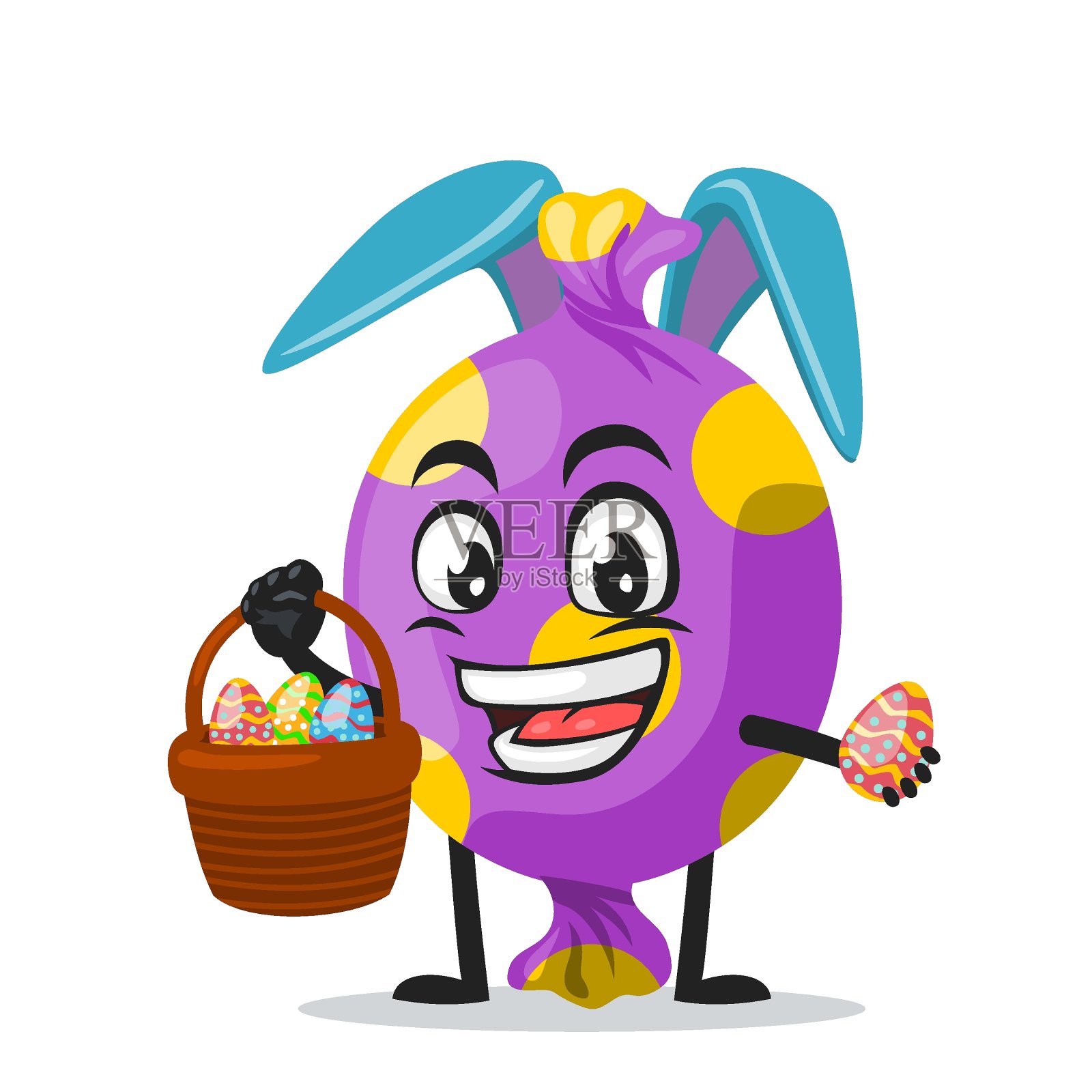 矢量插图的糖果吉祥物或角色插画图片素材