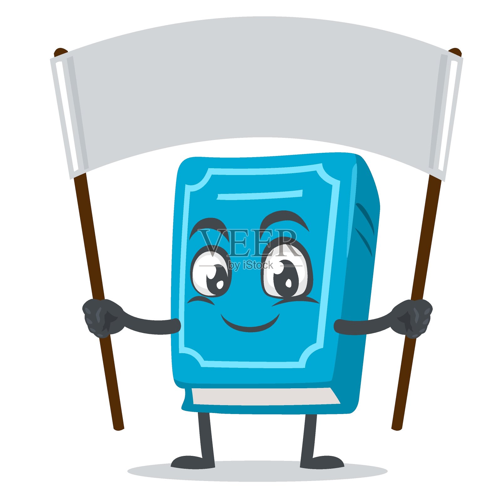 矢量插图的书的人物或吉祥物插画图片素材