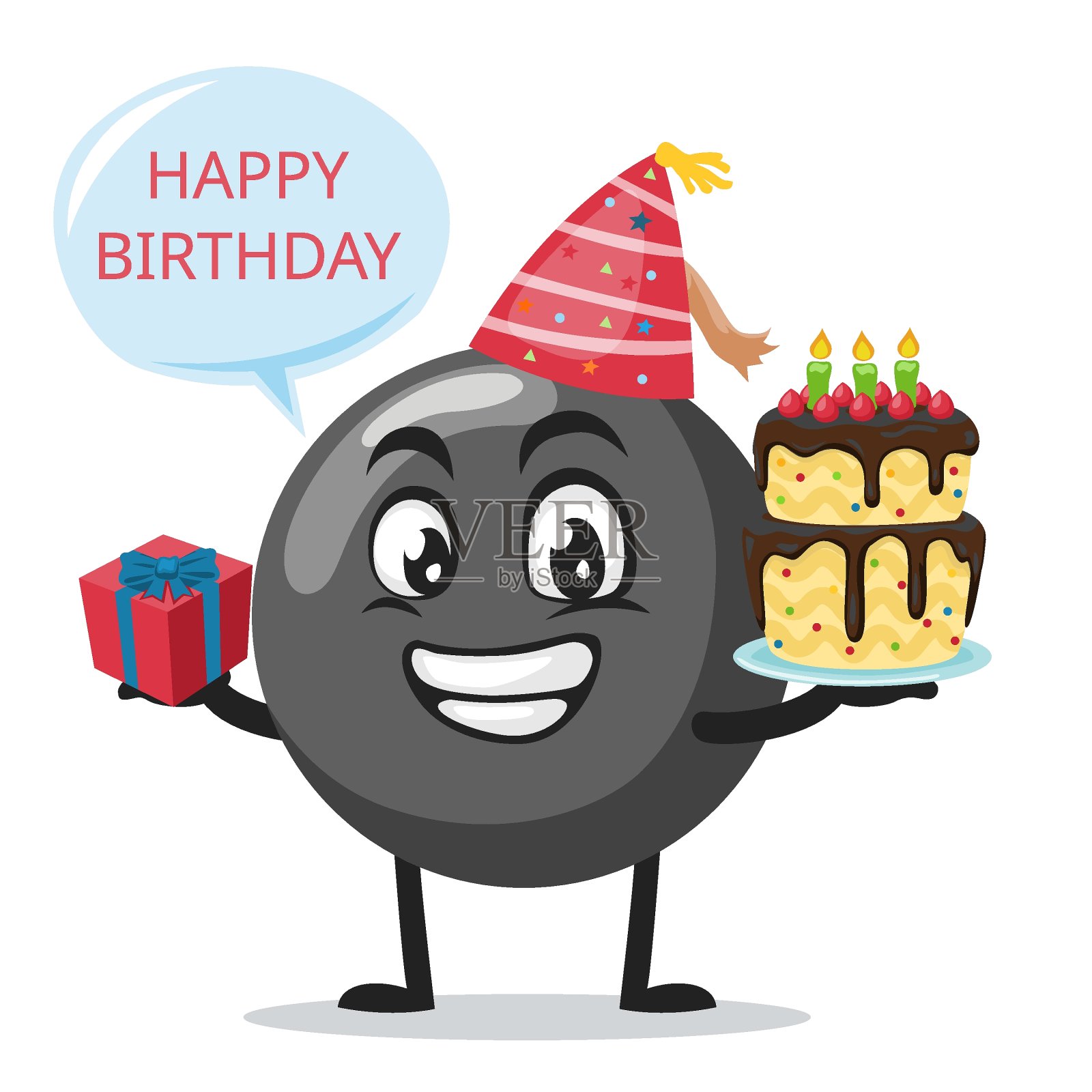 矢量插图的炸弹人物的吉祥物插画图片素材