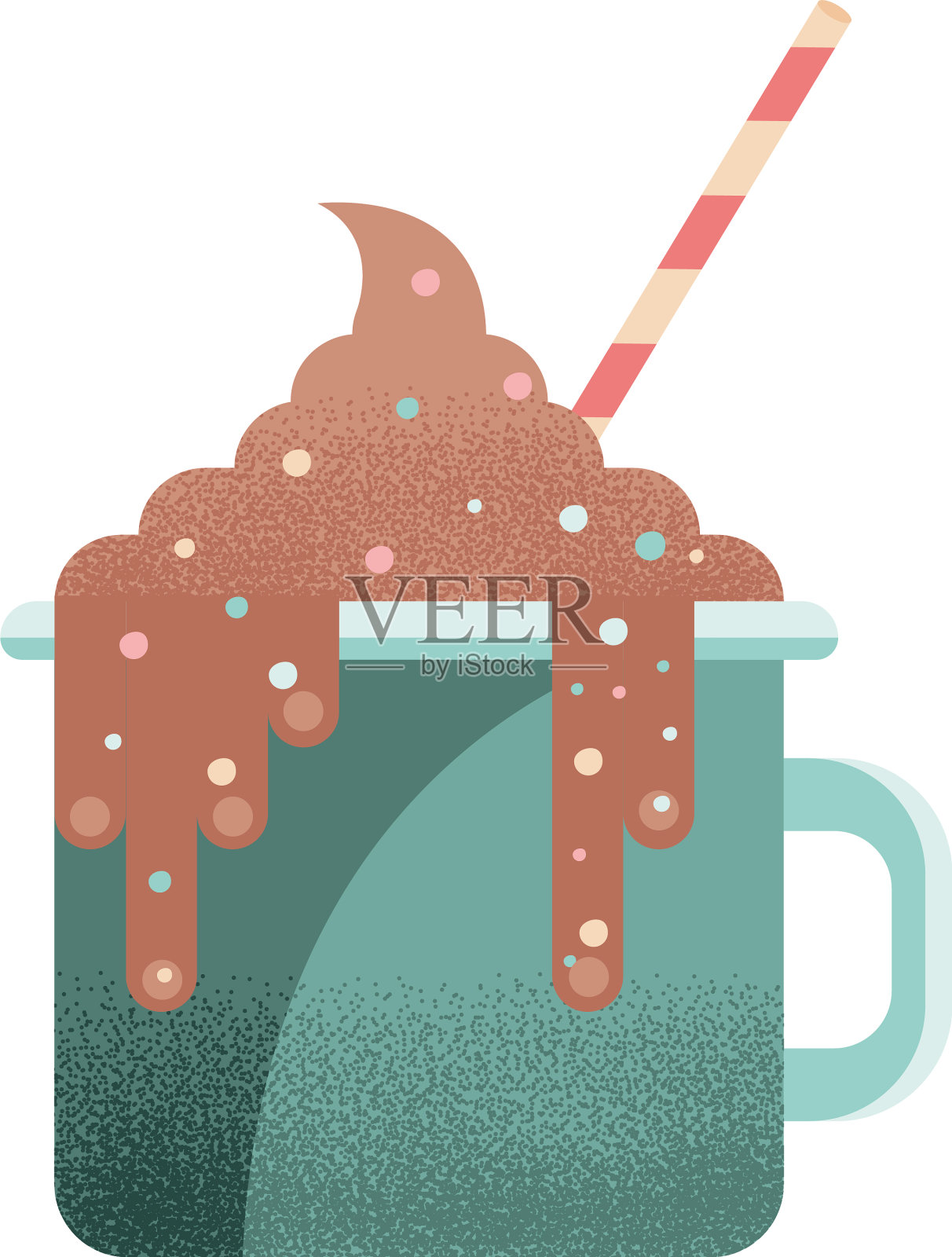 巧克力奶油杯设计元素图片