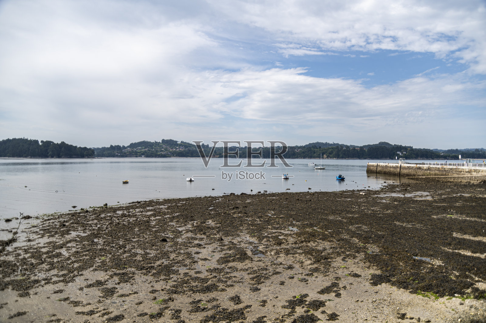 米尼奥海滩，A Coruña，加利西亚，西班牙照片摄影图片