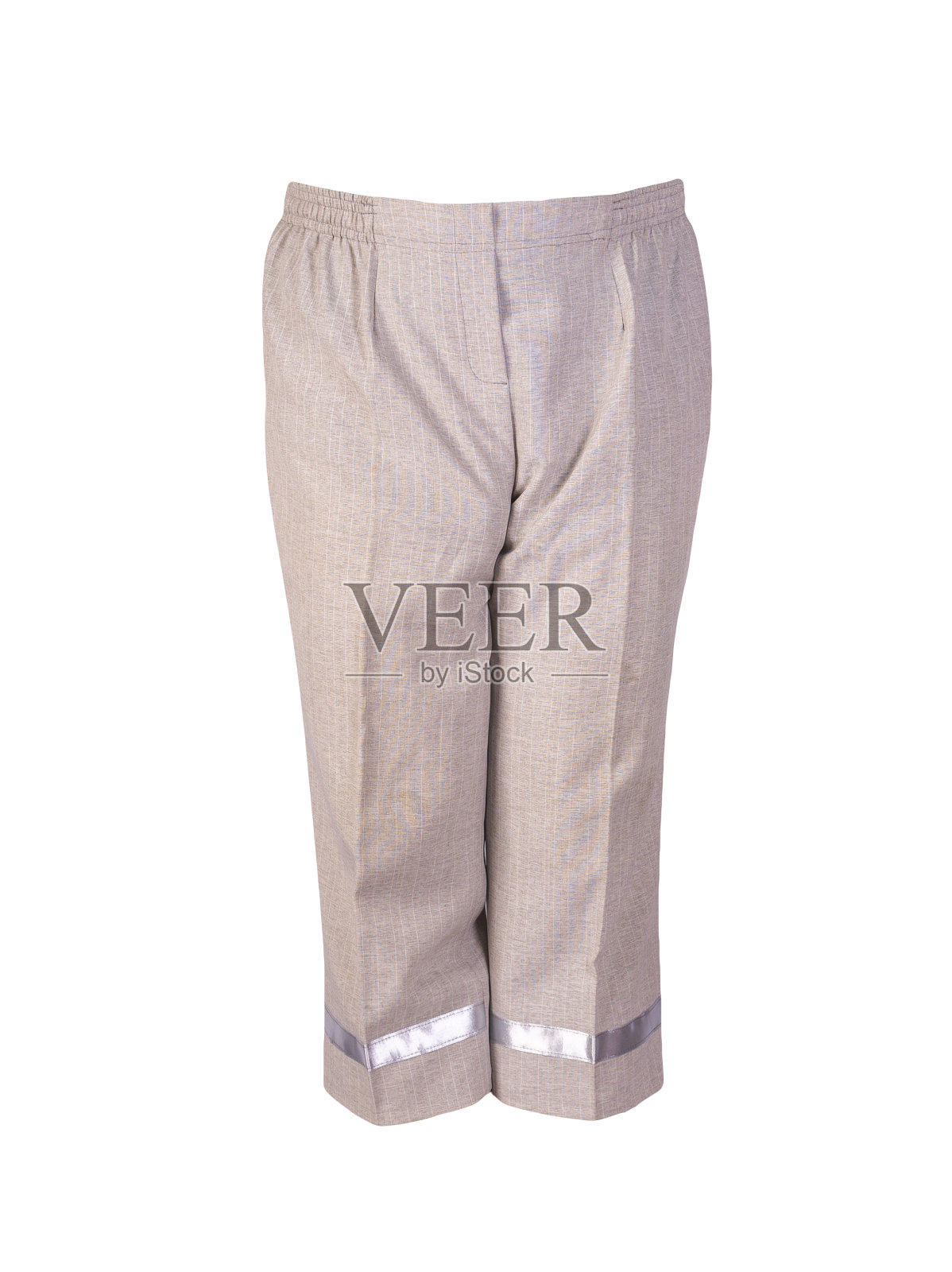 女式长裤马裤孤立在白色背景上照片摄影图片