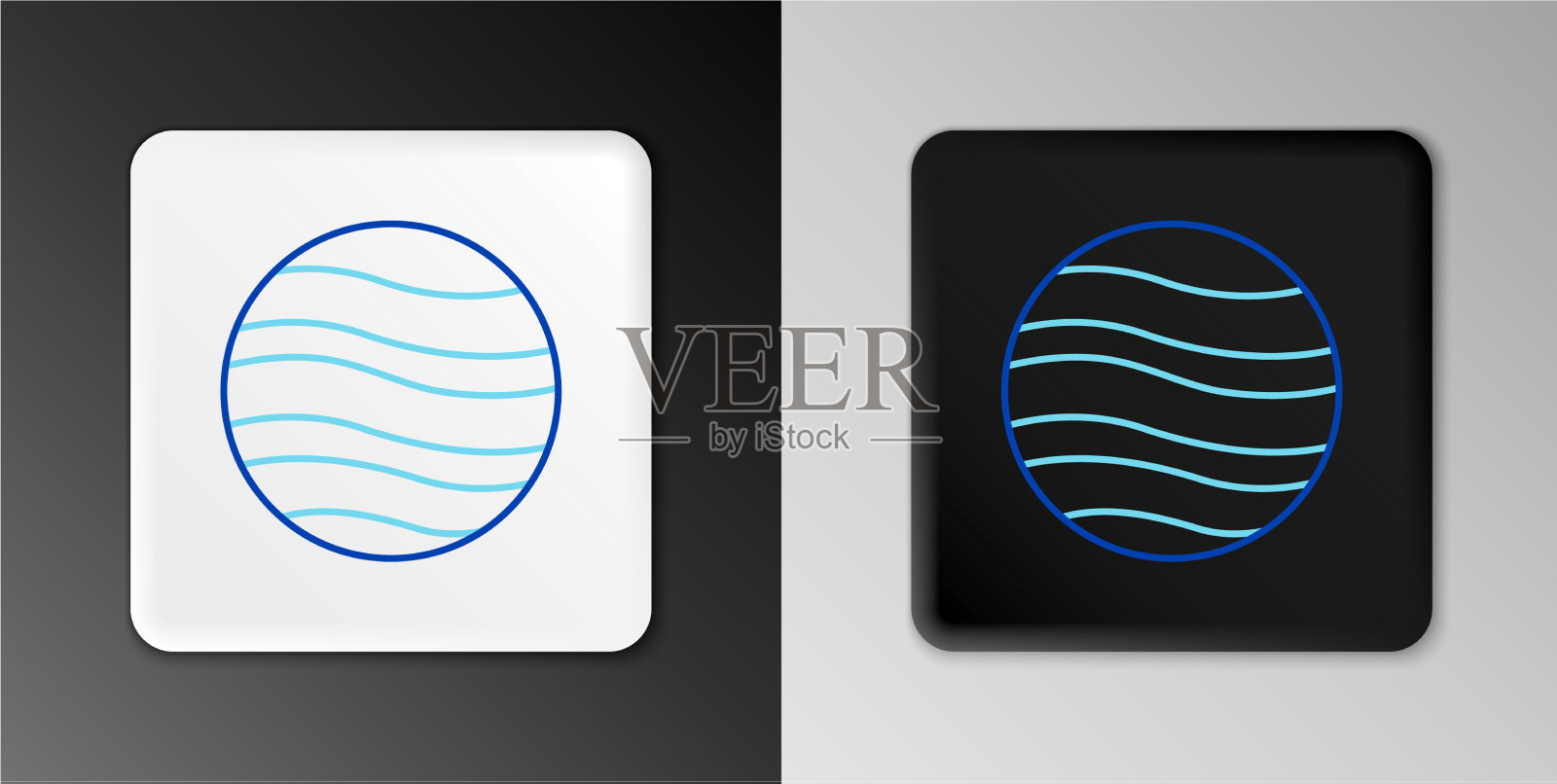 线行星木星图标孤立在灰色图标素材