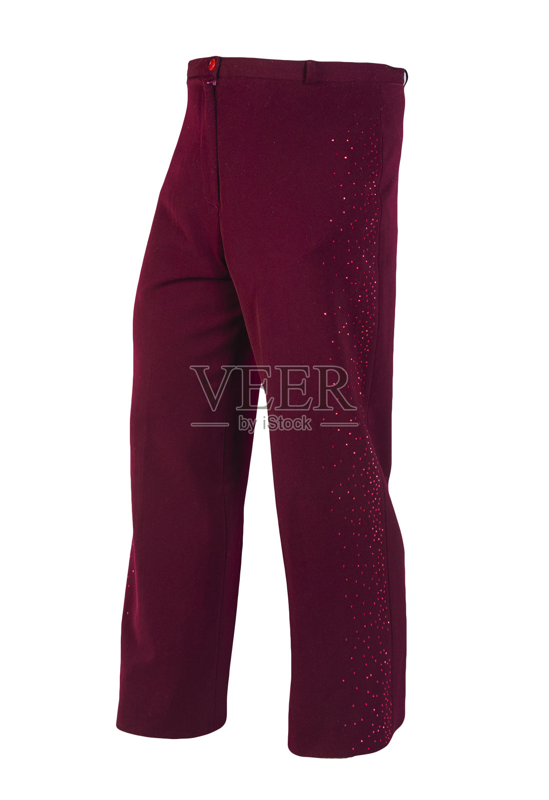 女人的裤子被隔离在白色背景上照片摄影图片