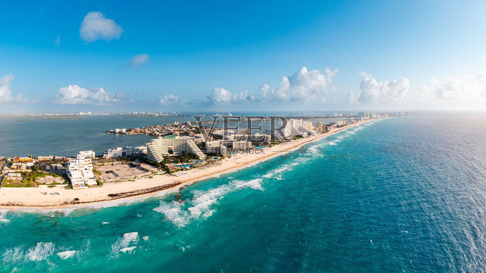 坎昆鸟瞰图照片摄影图片