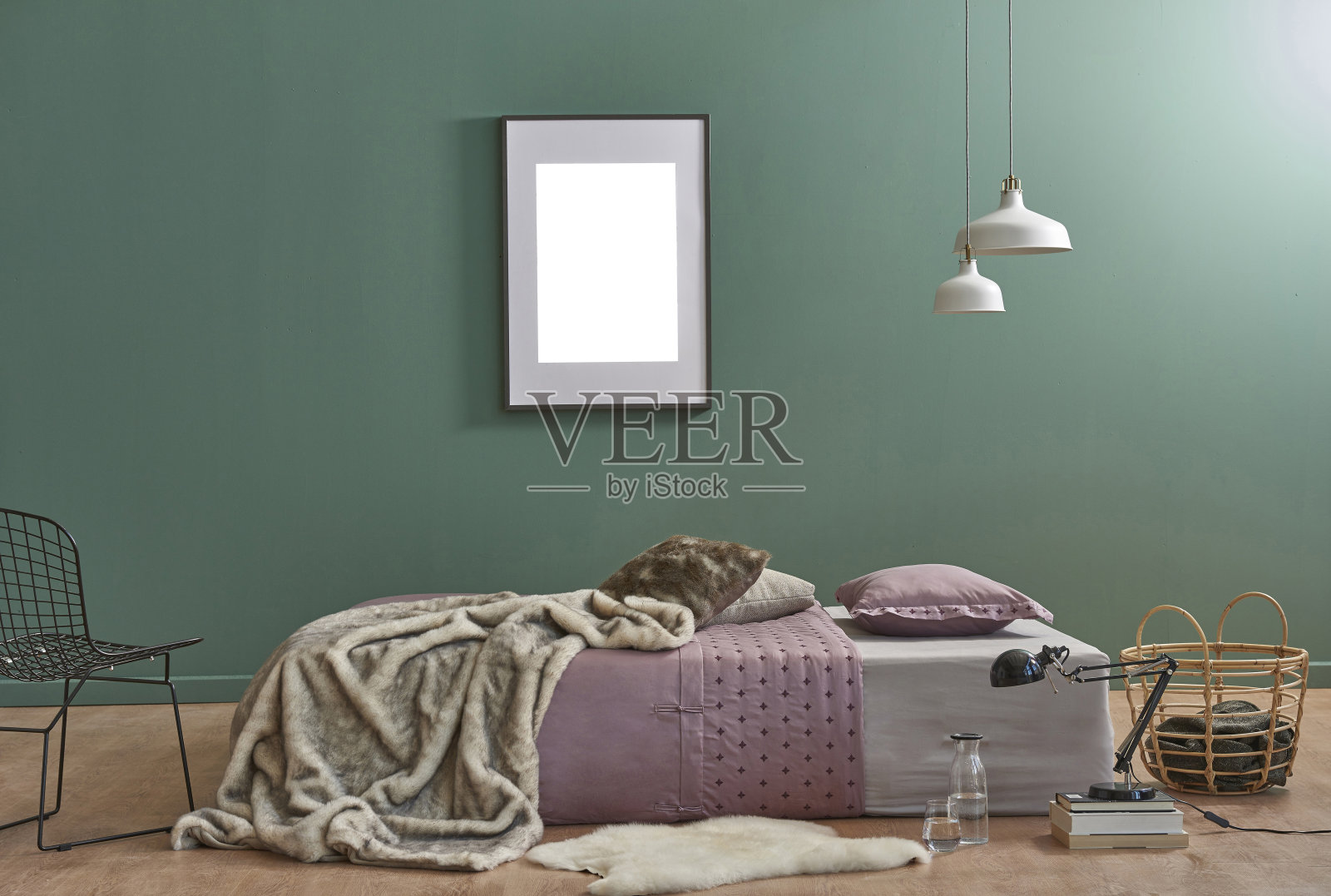 现代家居室内卧室的风格和设计照片摄影图片