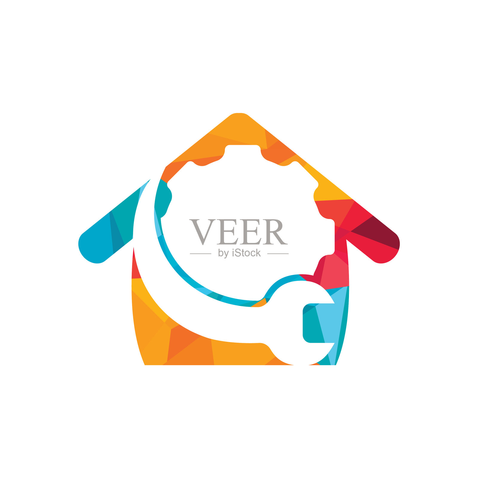 扳手齿轮标志设计设计元素图片