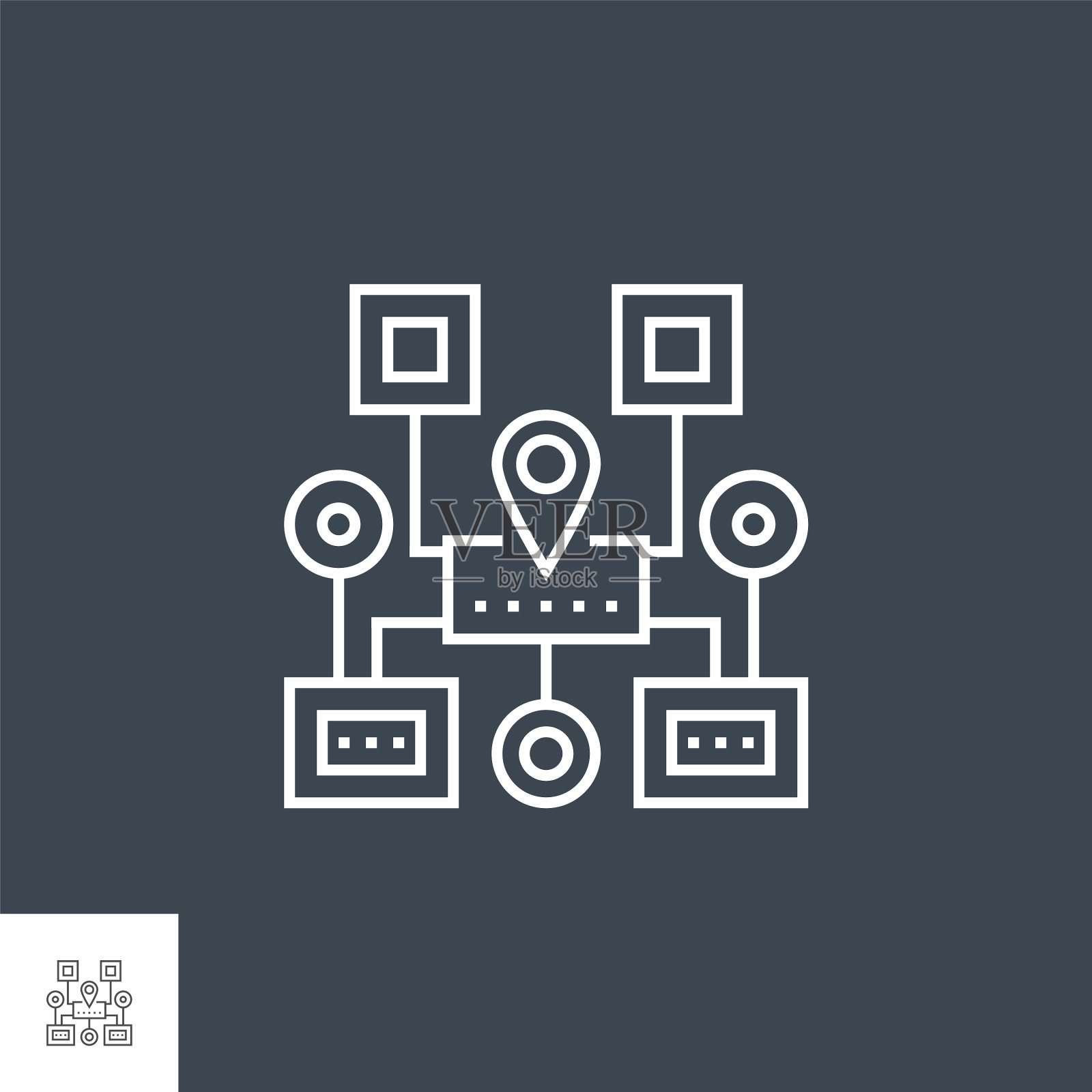 站点地图导航行图标插画图片素材