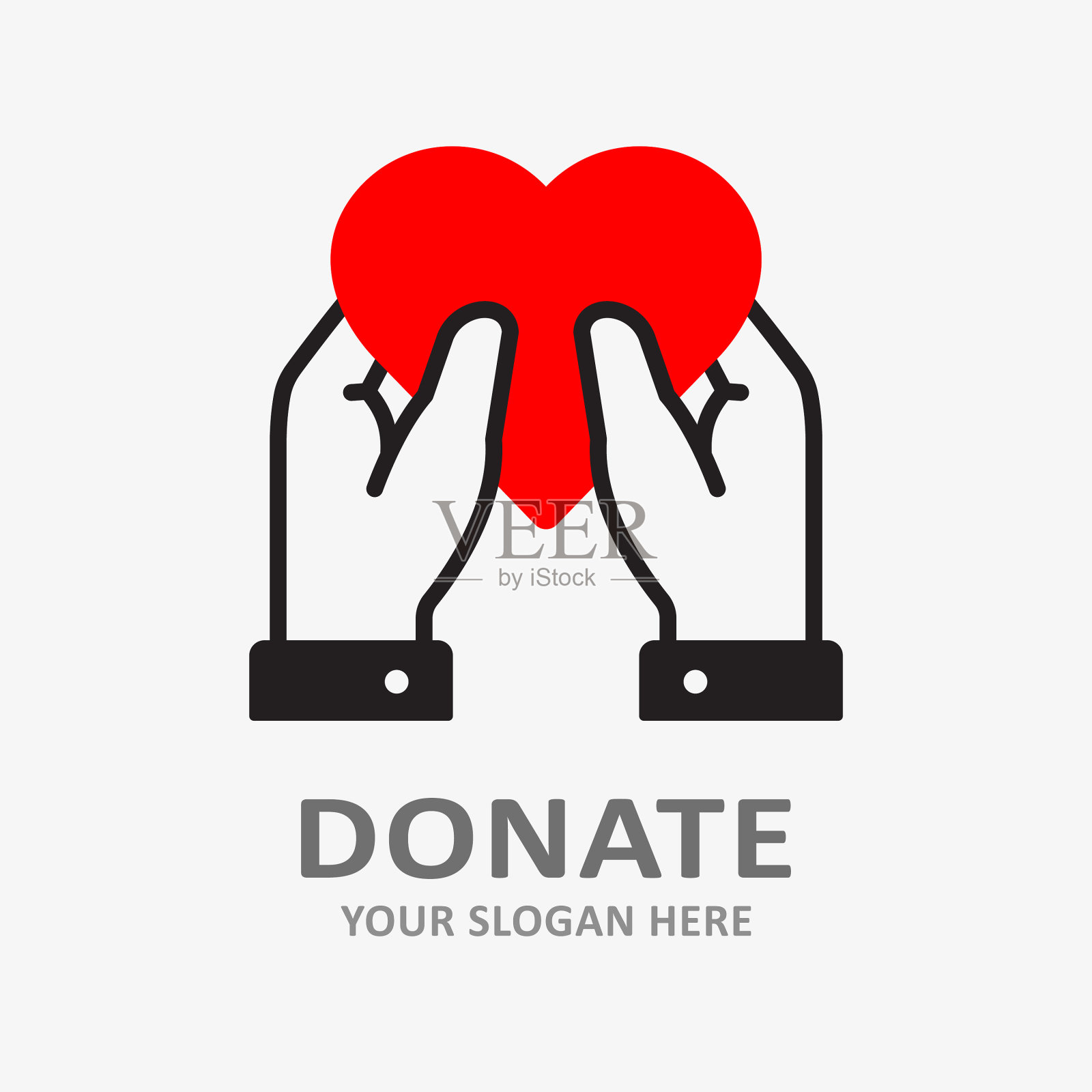 捐赠图标符号帮助插画图片素材