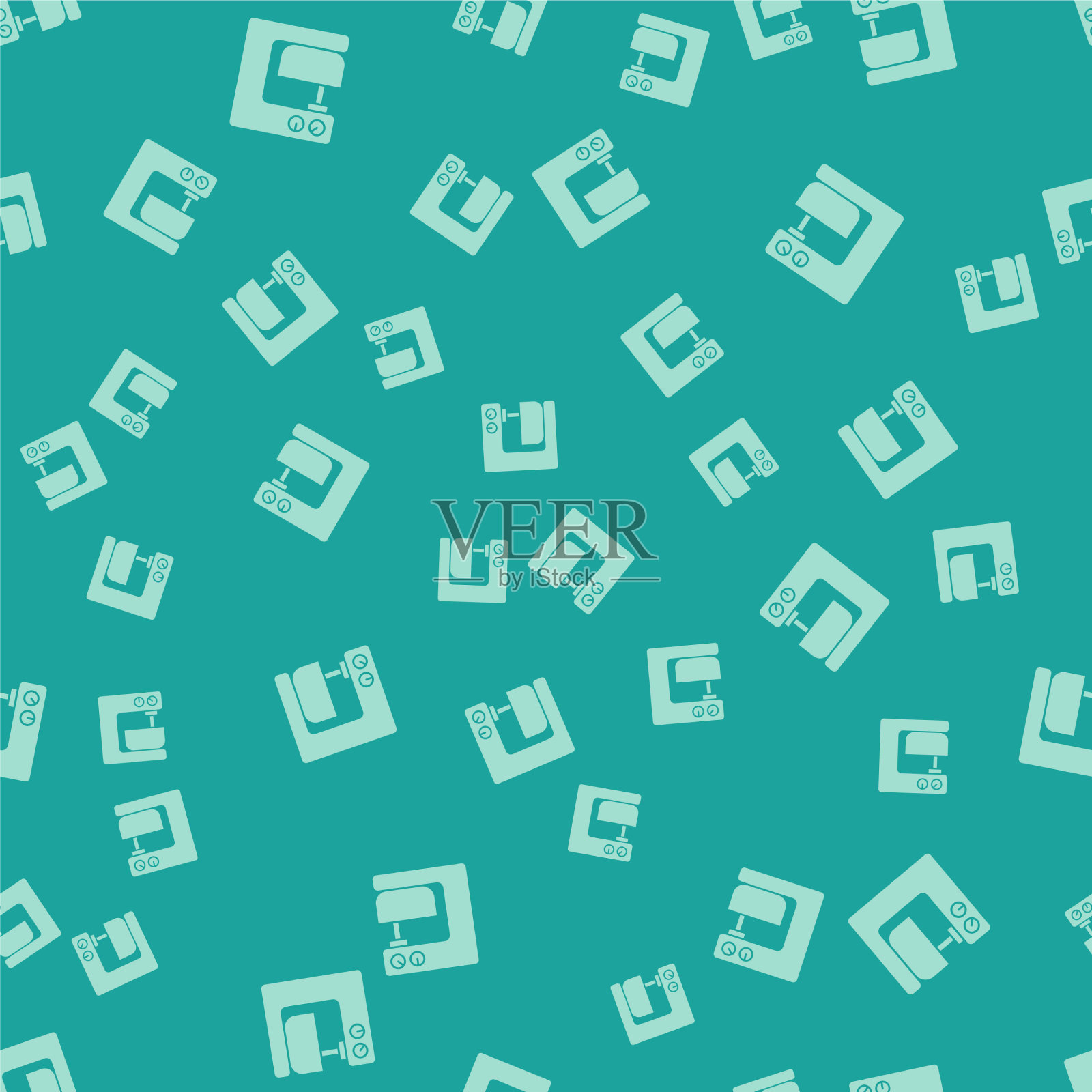 绿色电动混频器图标隔离无缝插画图片素材