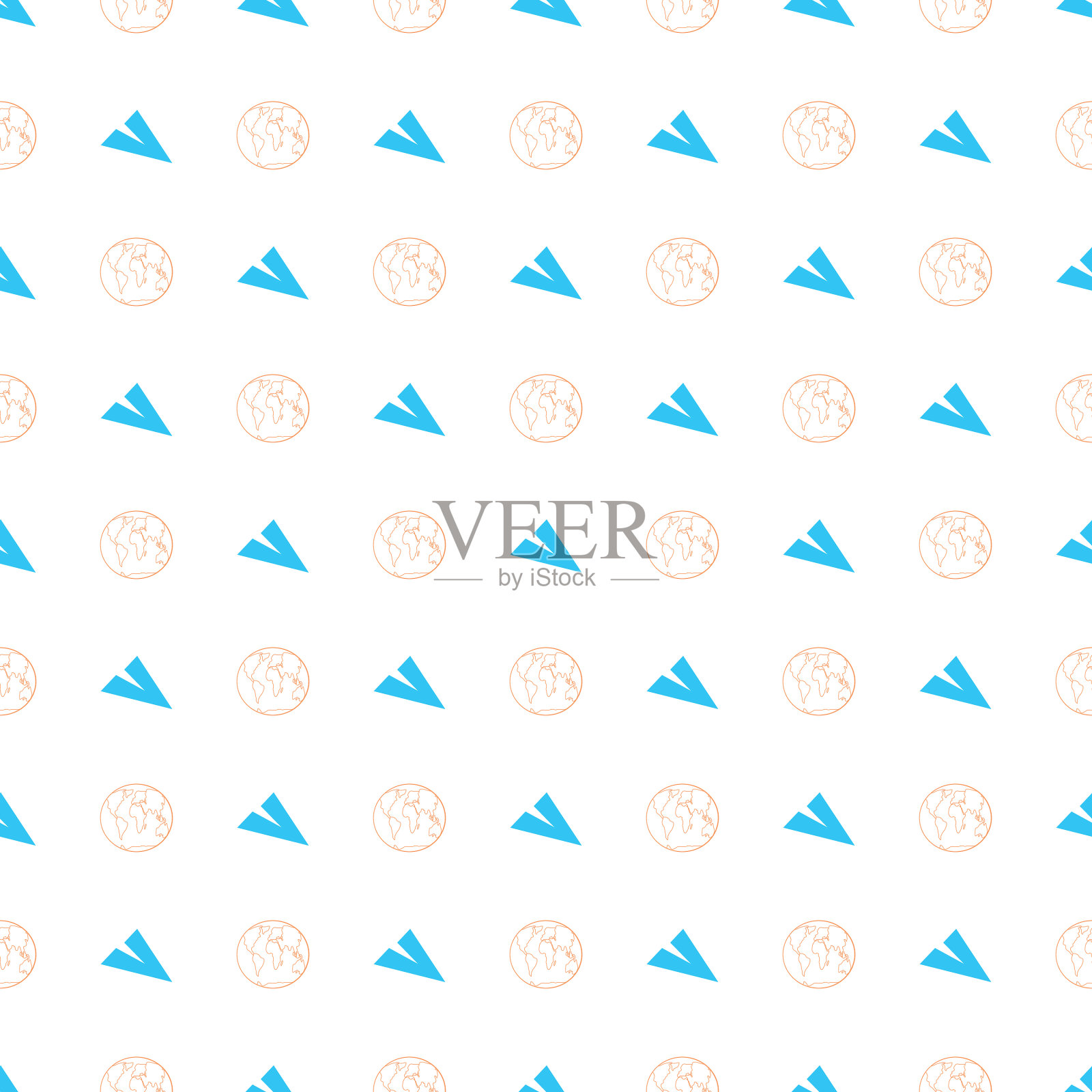 手绘涂鸦旅行套装旅行模式图标素材