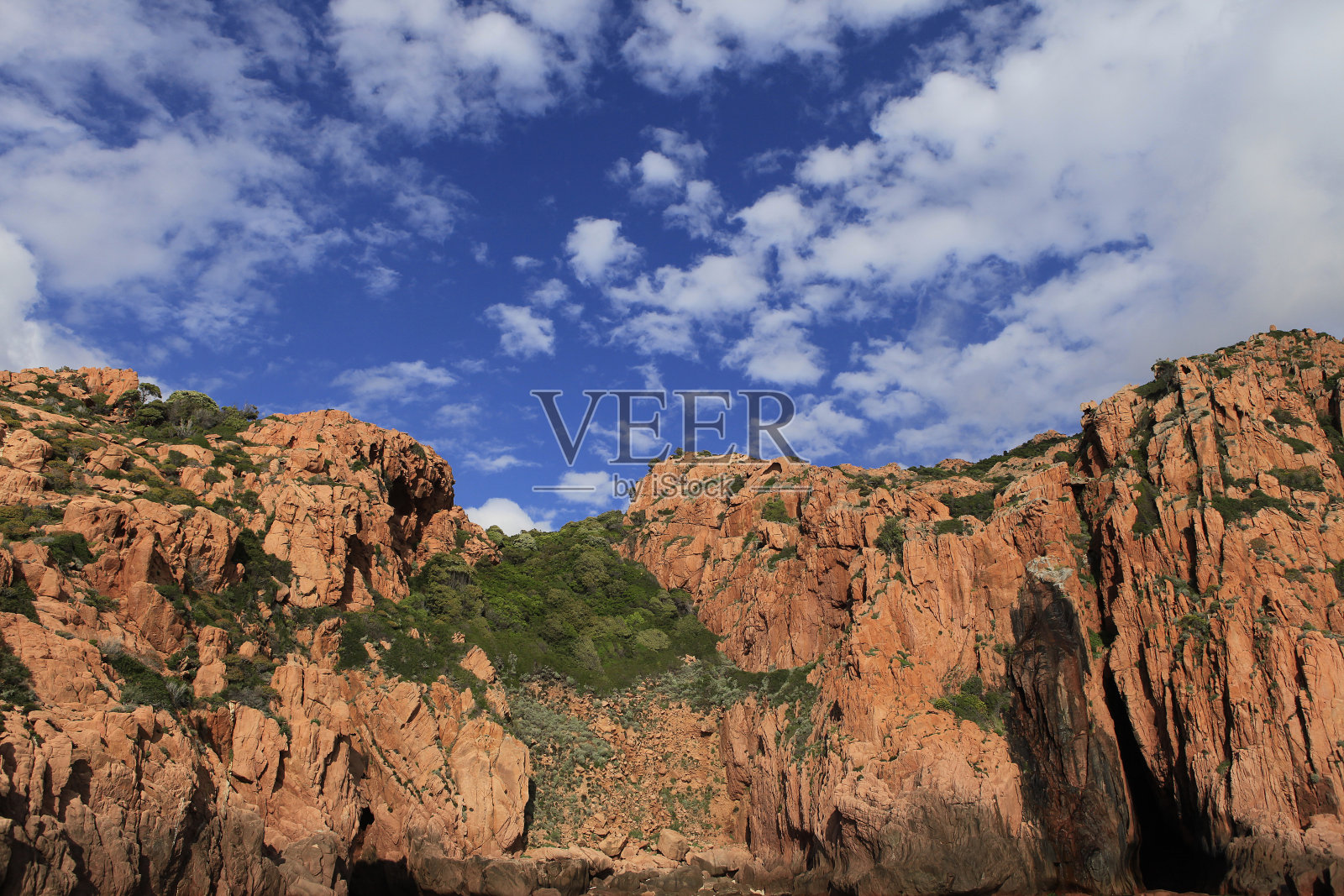 皮亚纳Calanques, corse，法国照片摄影图片