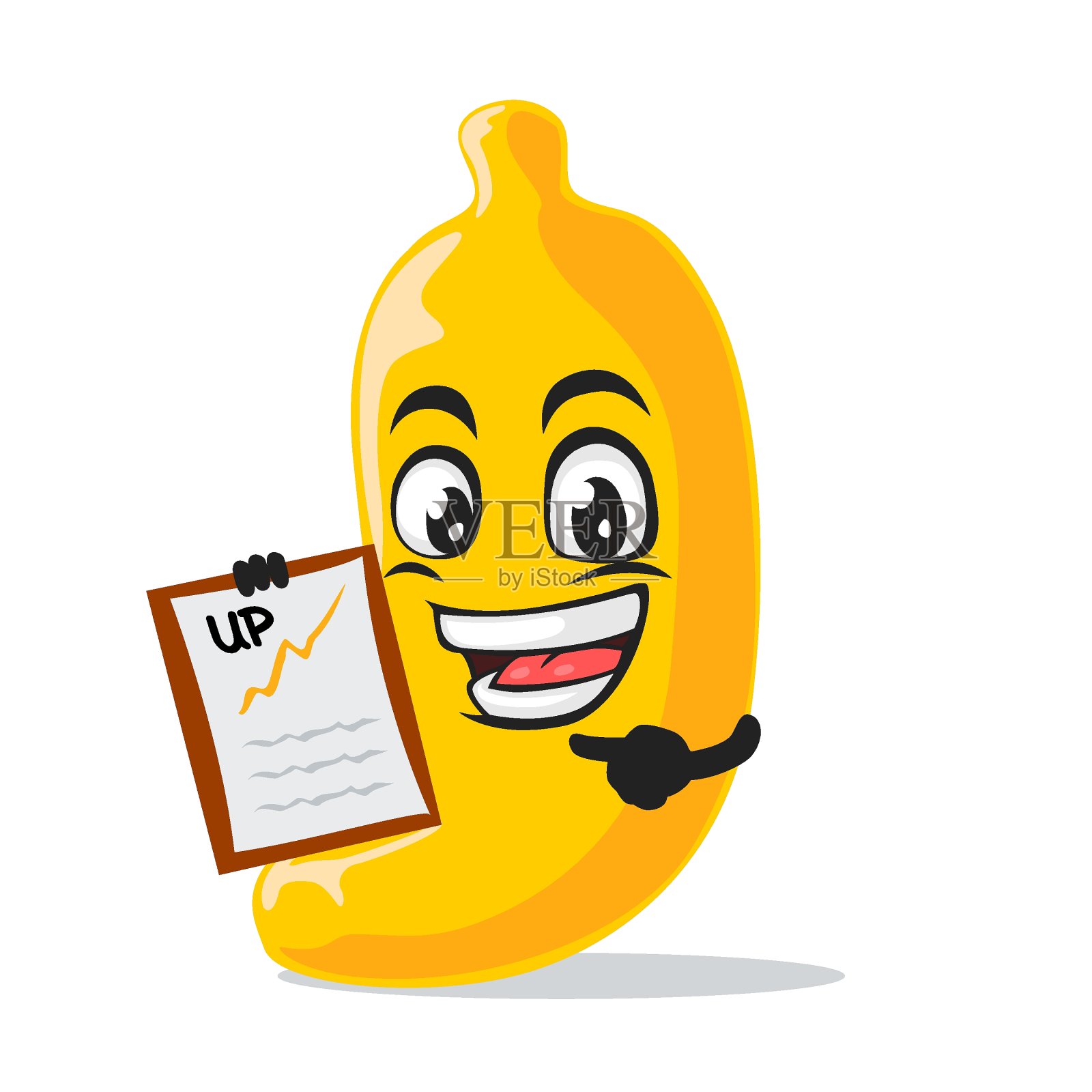 矢量插图的香蕉吉祥物或角色设计元素图片