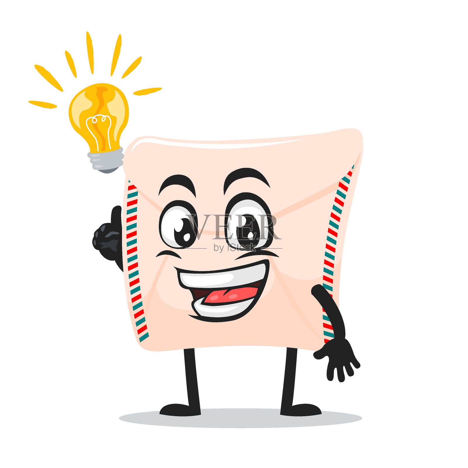 矢量插图的邮件吉祥物或角色插画图片素材