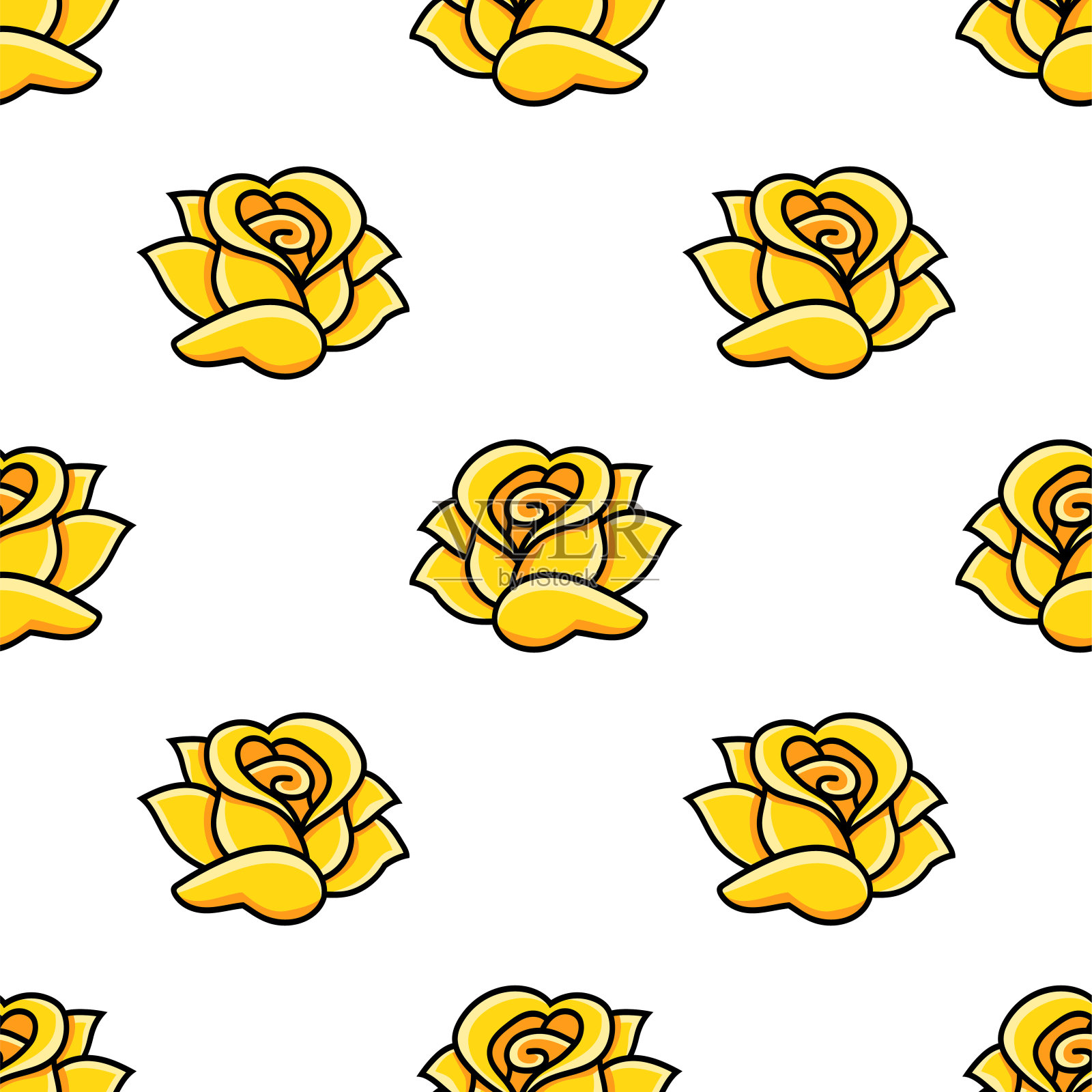 彩色无缝模式。卡通风格。手绘。矢量插图孤立在白色背景。壁纸，海报，横幅。插画图片素材