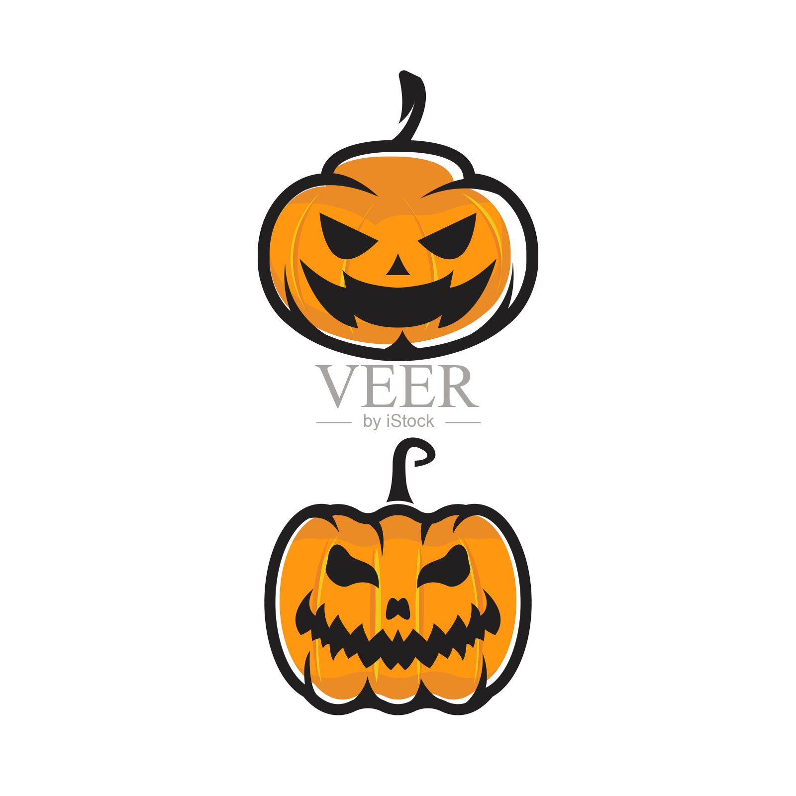 用微笑南瓜做万圣节派对的设计设计元素图片