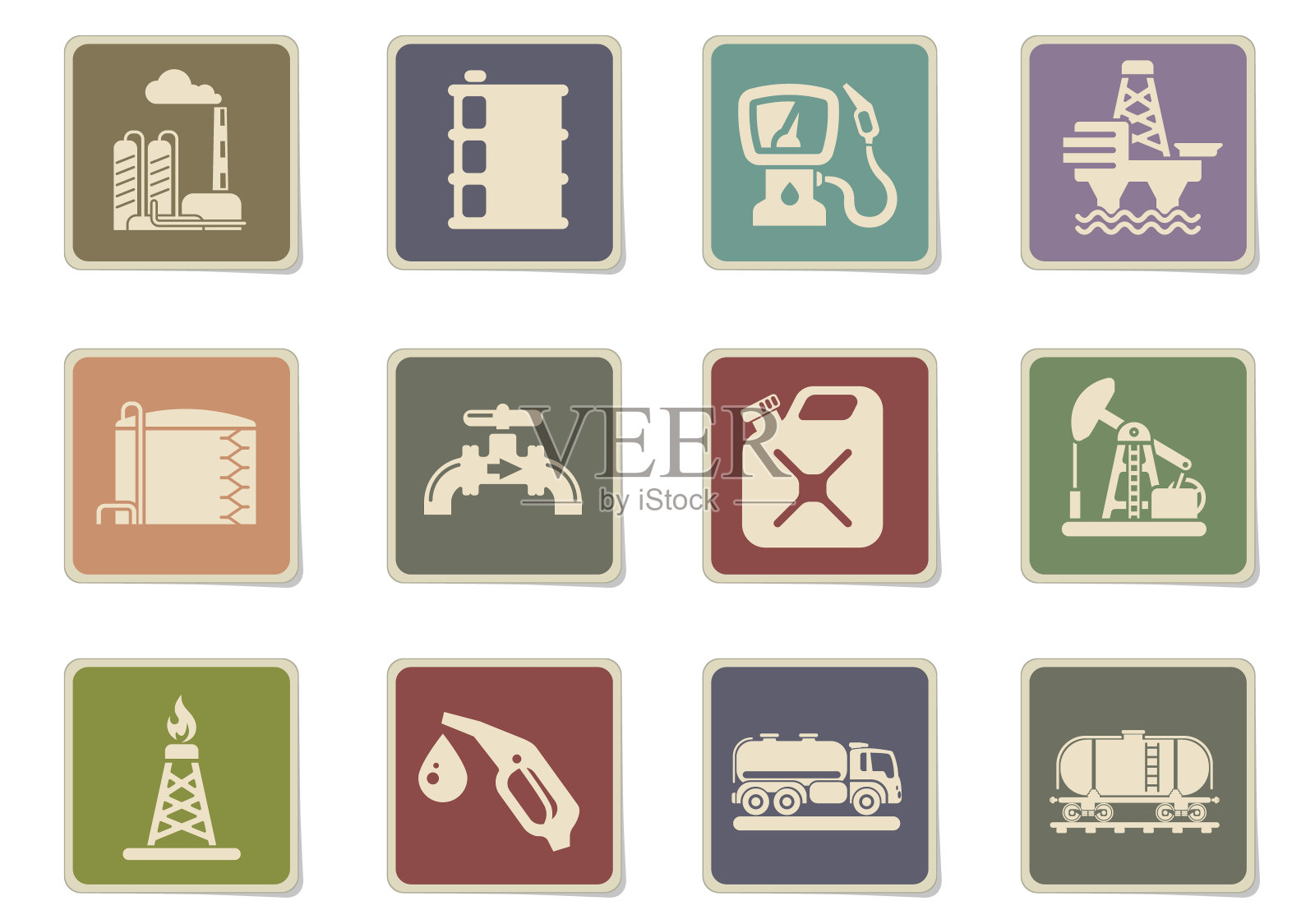 石油和汽油工业对象图标图标素材