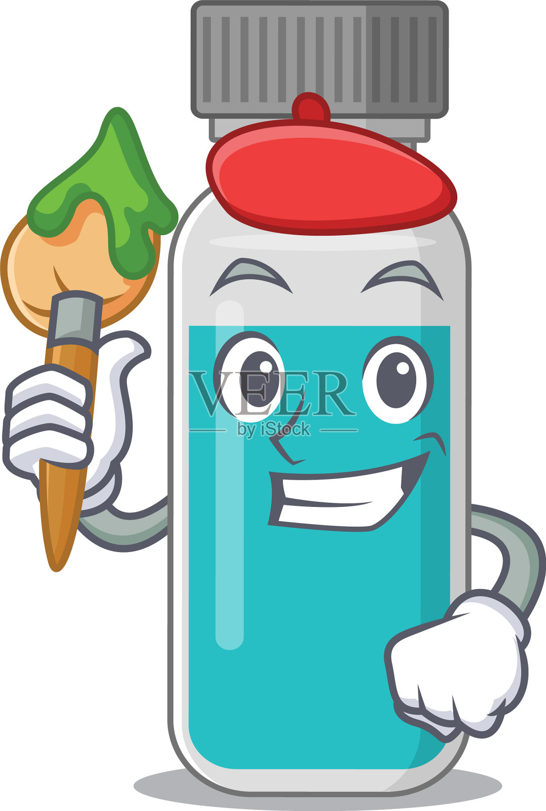 医学测试瓶艺术家卡通图片风格设计元素图片