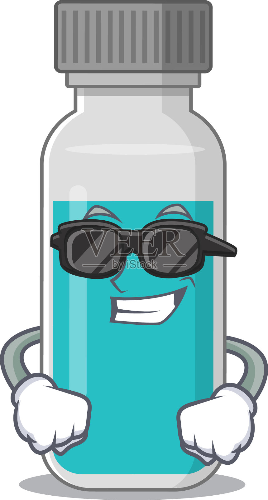 神奇的医学测试瓶卡通人物设计元素图片