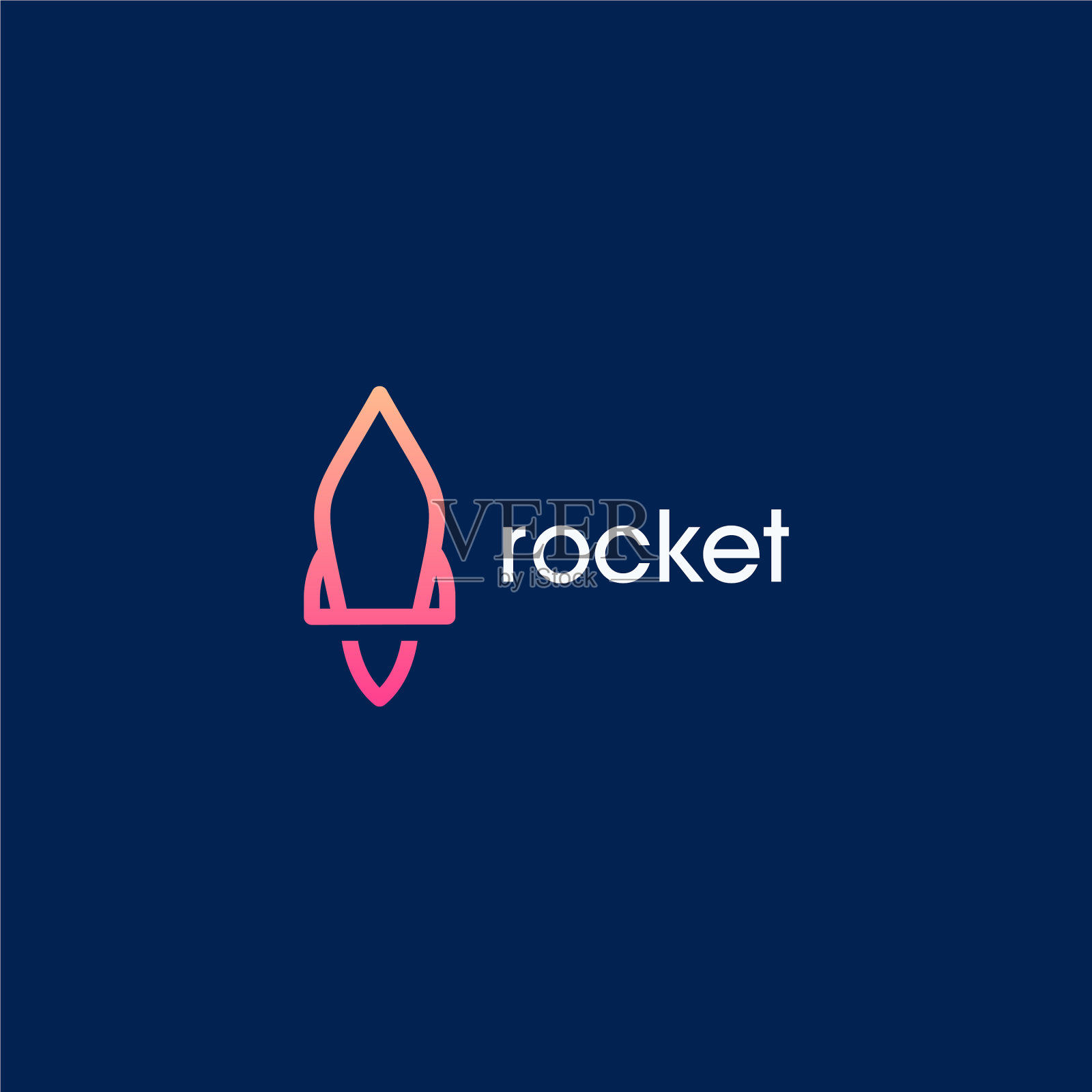 火箭标志设计模板插画图片素材