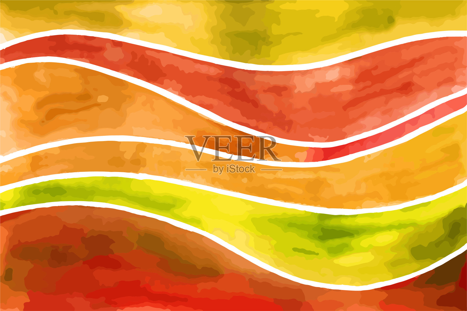 波水彩背景插画图片素材