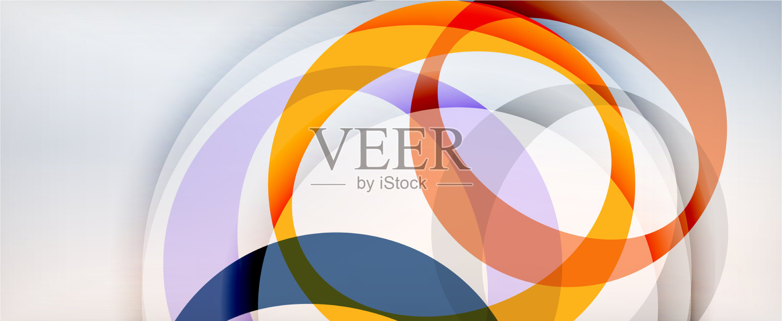 环形几何形状o字母重复插画图片素材