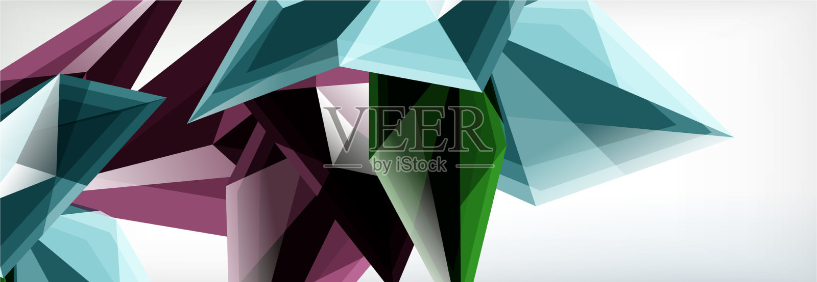 三维三角形和金字塔抽象插画图片素材