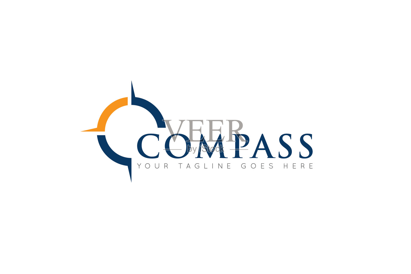 指南针标志和图标设计模板插画图片素材