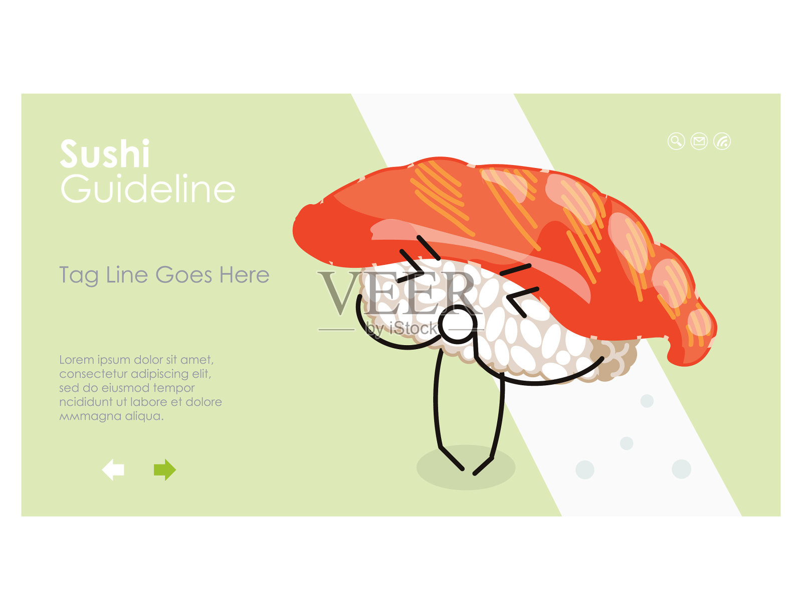 寿司指南网页界面设计模板设计模板素材