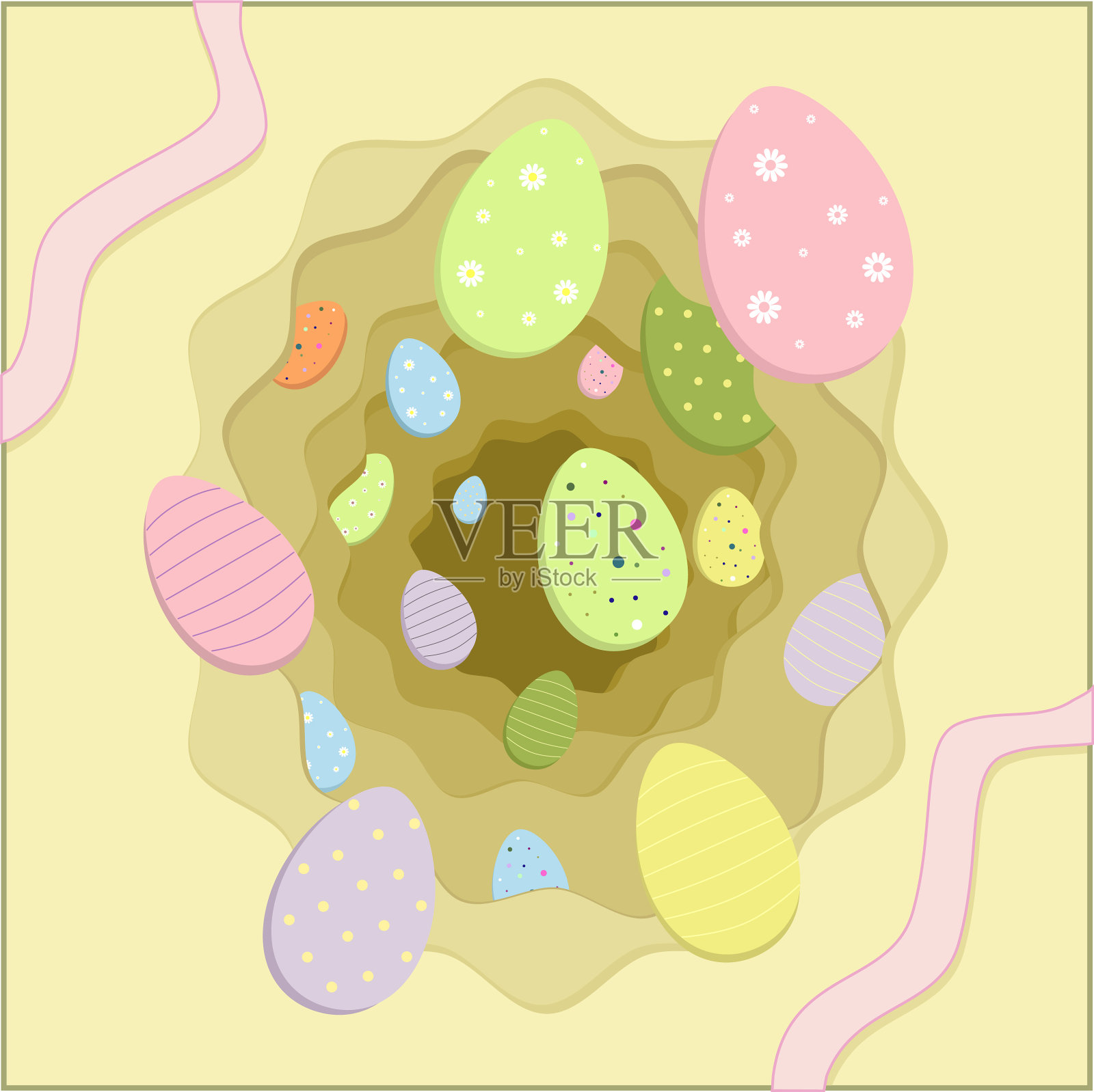 收集复活节彩蛋插画图片素材