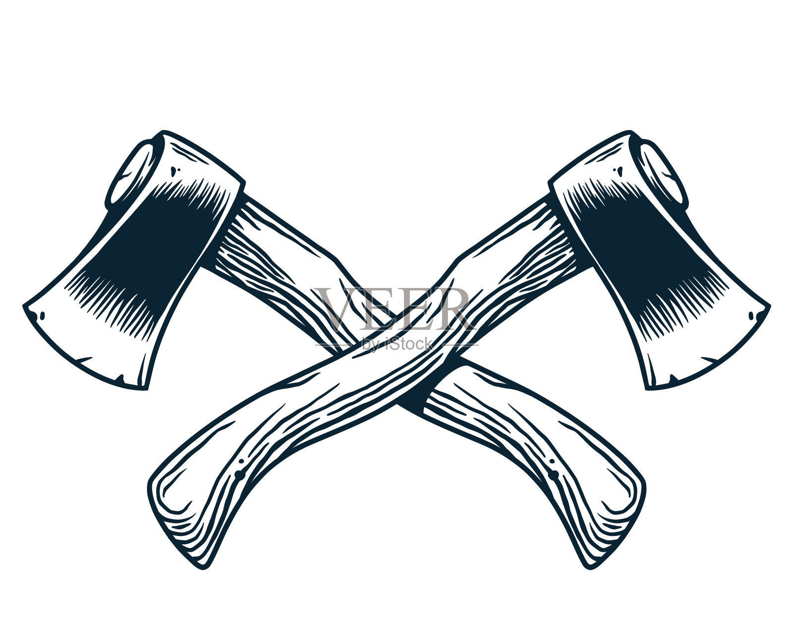 伐木工人用来砍的斧头设计元素图片