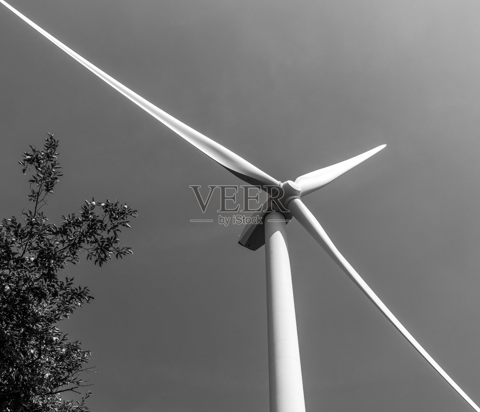 一个风力涡轮机照片摄影图片