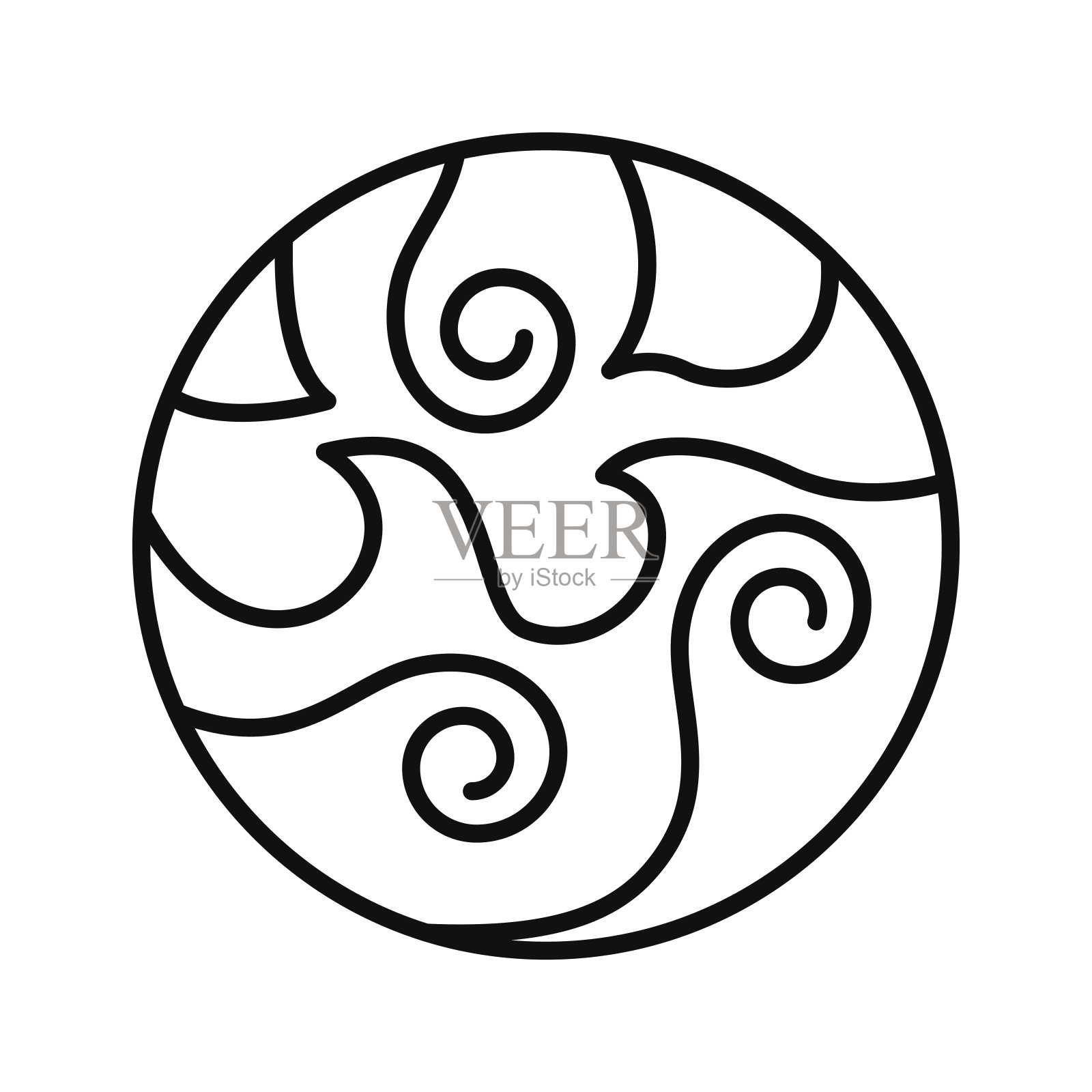 行星直系图标。向量插画图片素材