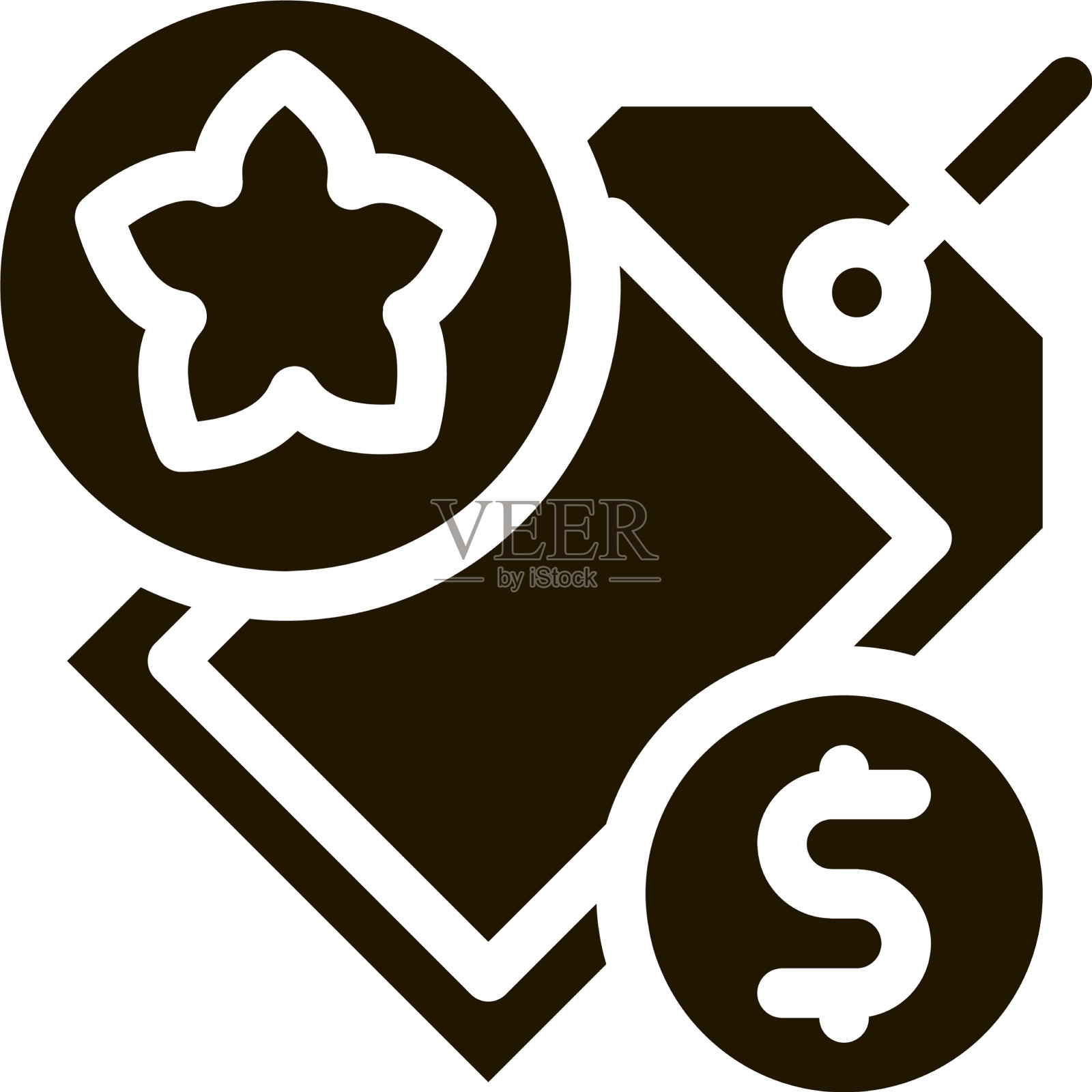 花店价格标签图标字形图标素材